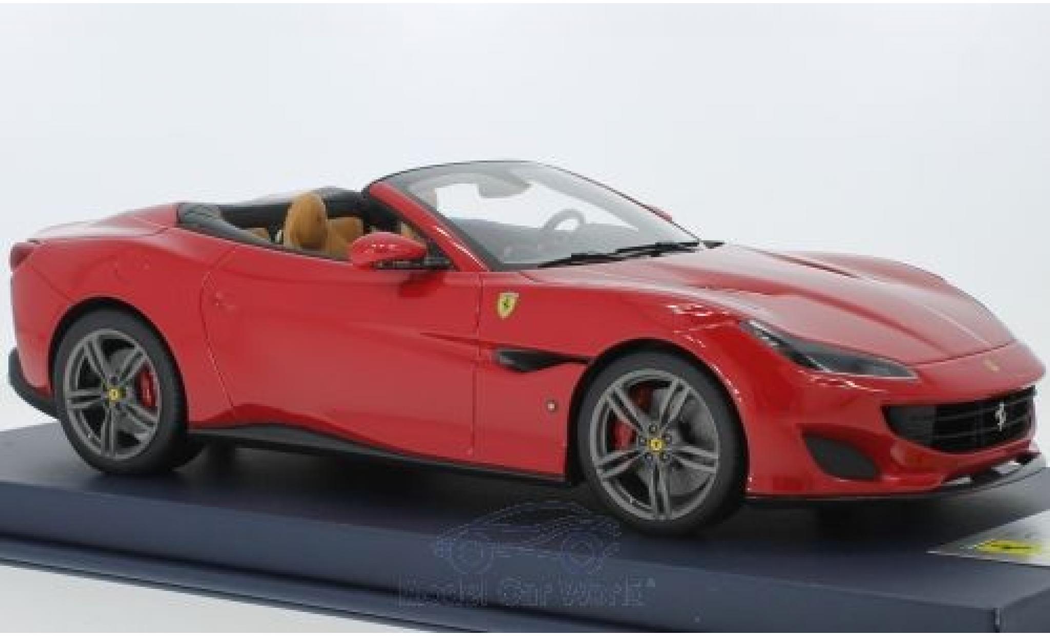 Ferrari Portofino 1/18 Look Smart rosso 2018 Interieur beige modellino in miniatura