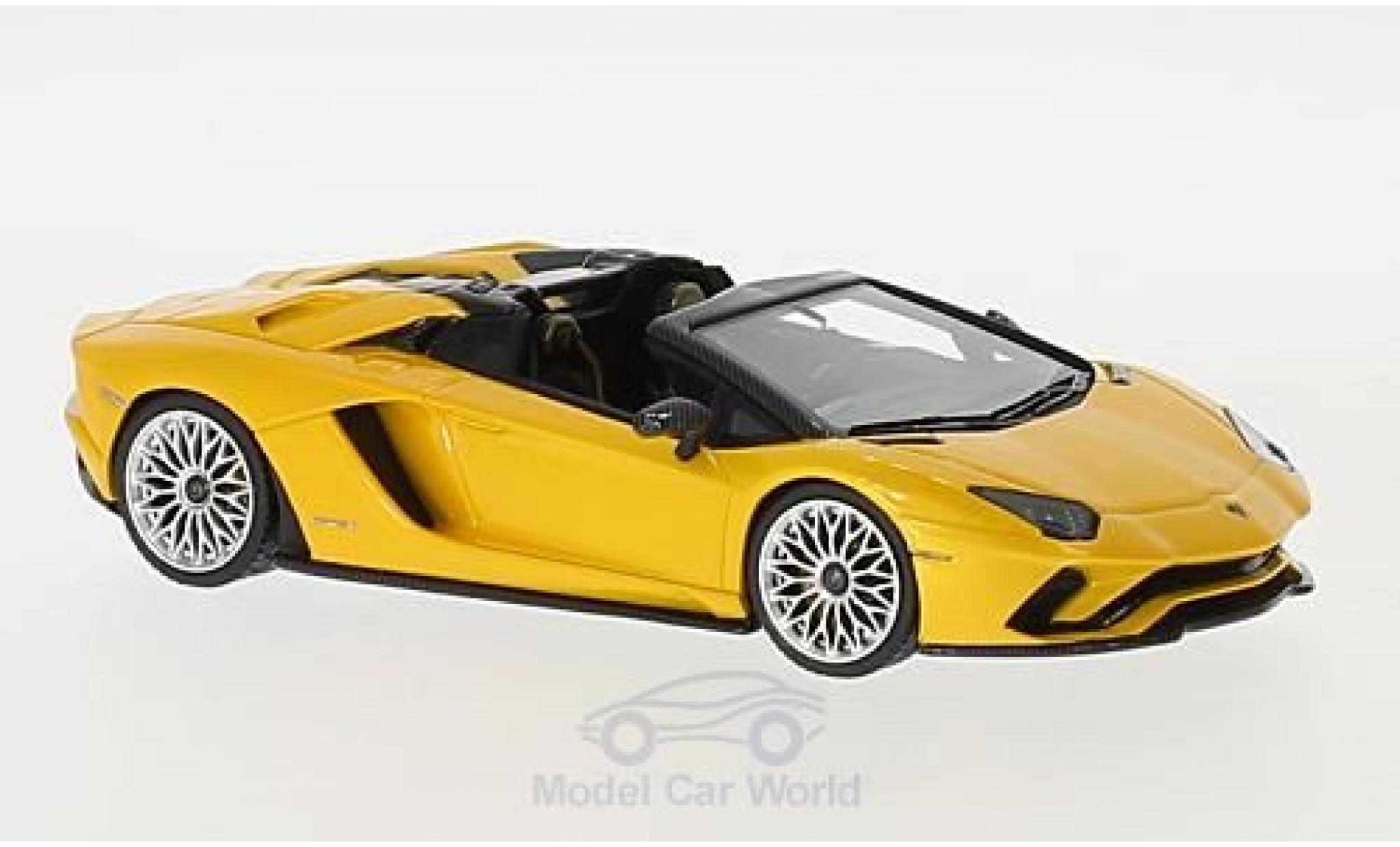 Lamborghini Aventador Roadster 1/43 Look Smart S Roadster metallico giallo modellino in miniatura