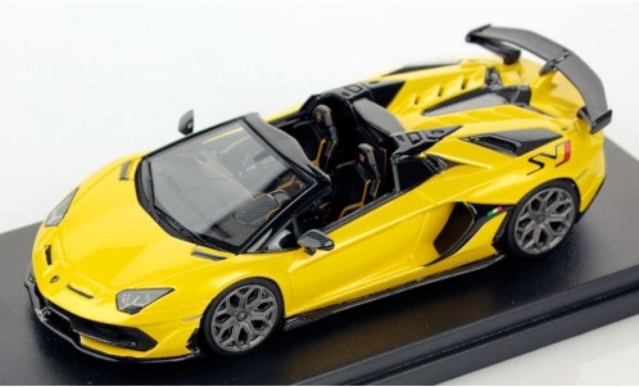 Lamborghini Aventador 1/43 Look Smart SVJ Roadster giallo modellino in miniatura