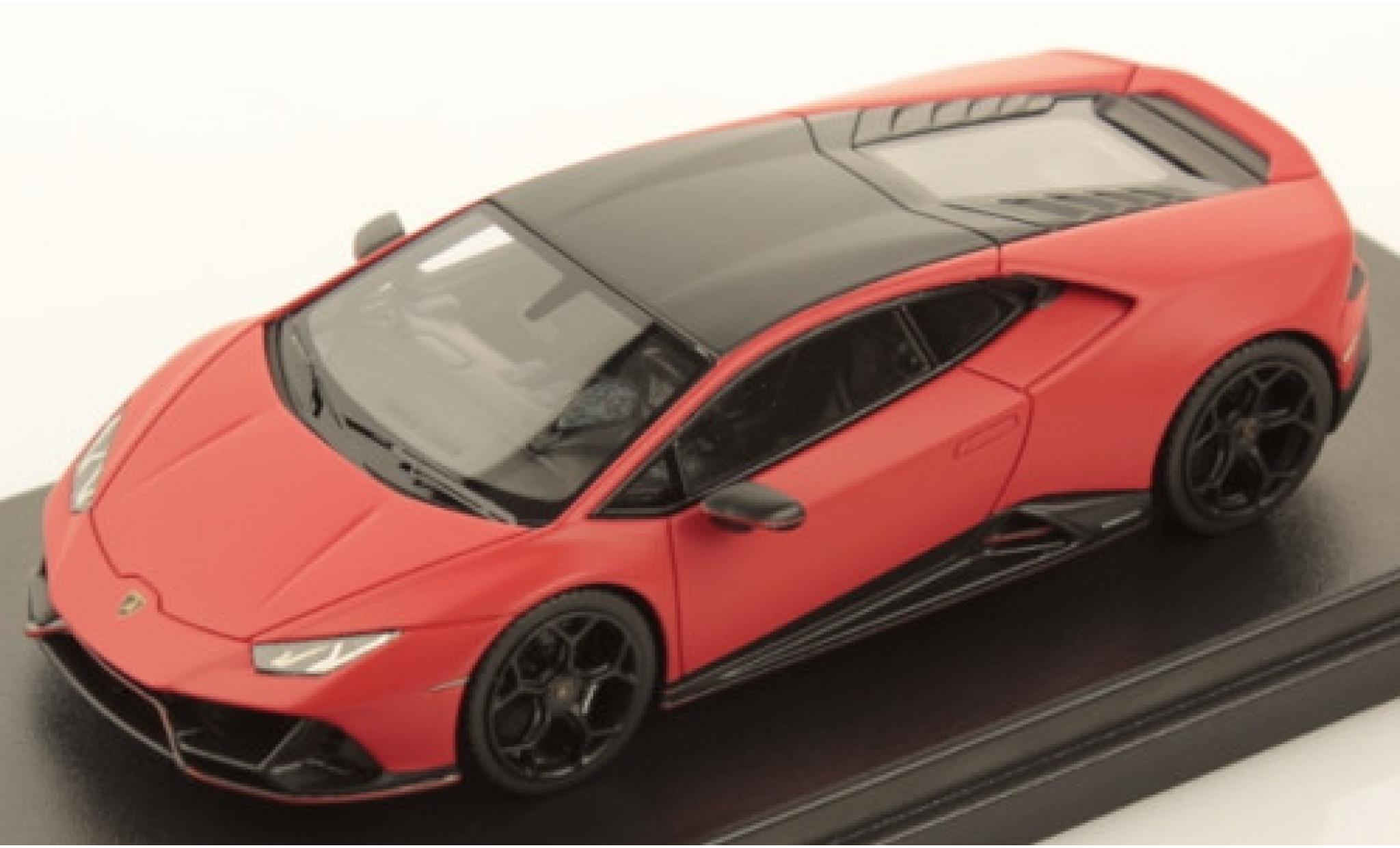 Lamborghini Huracan 1/43 Look Smart Evo Fluo Capsule matt-rosso/matt-nero modellino in miniatura