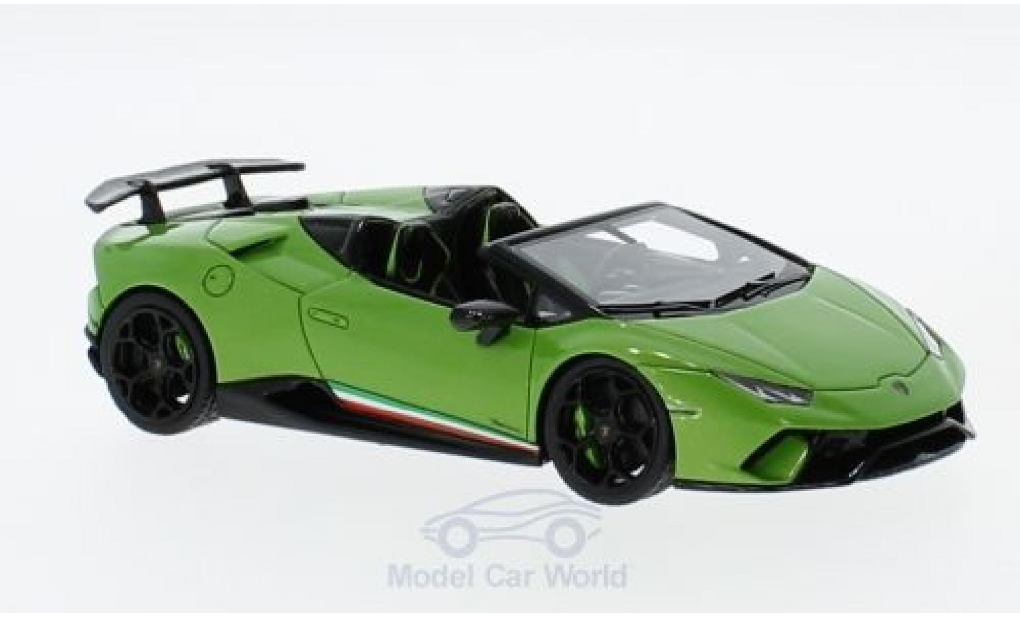Lamborghini Huracan 1/43 Look Smart Performante Spyder metallico verde modellino in miniatura