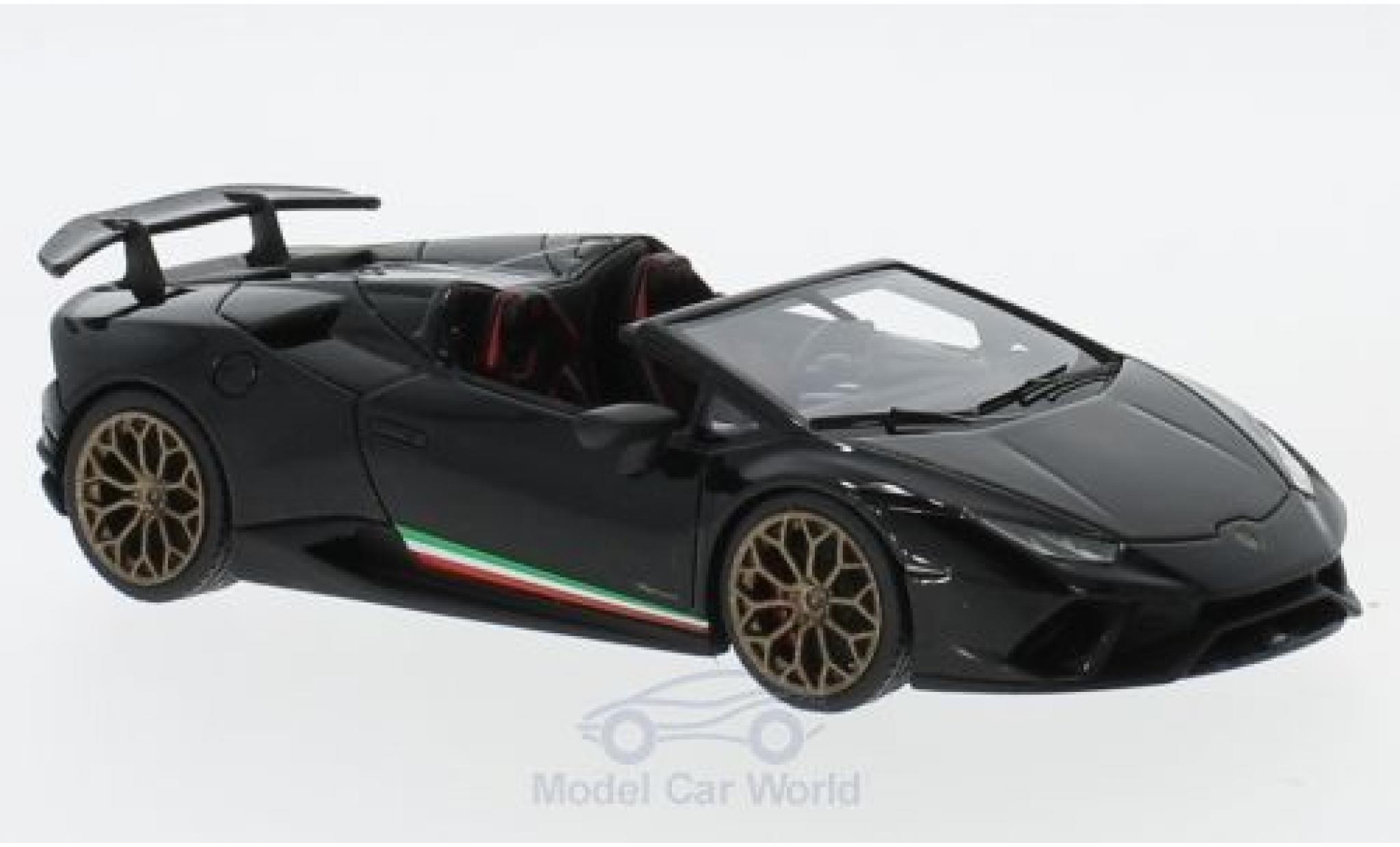 Lamborghini Huracan 1/43 Look Smart Performante Spyder metallico nero modellino in miniatura