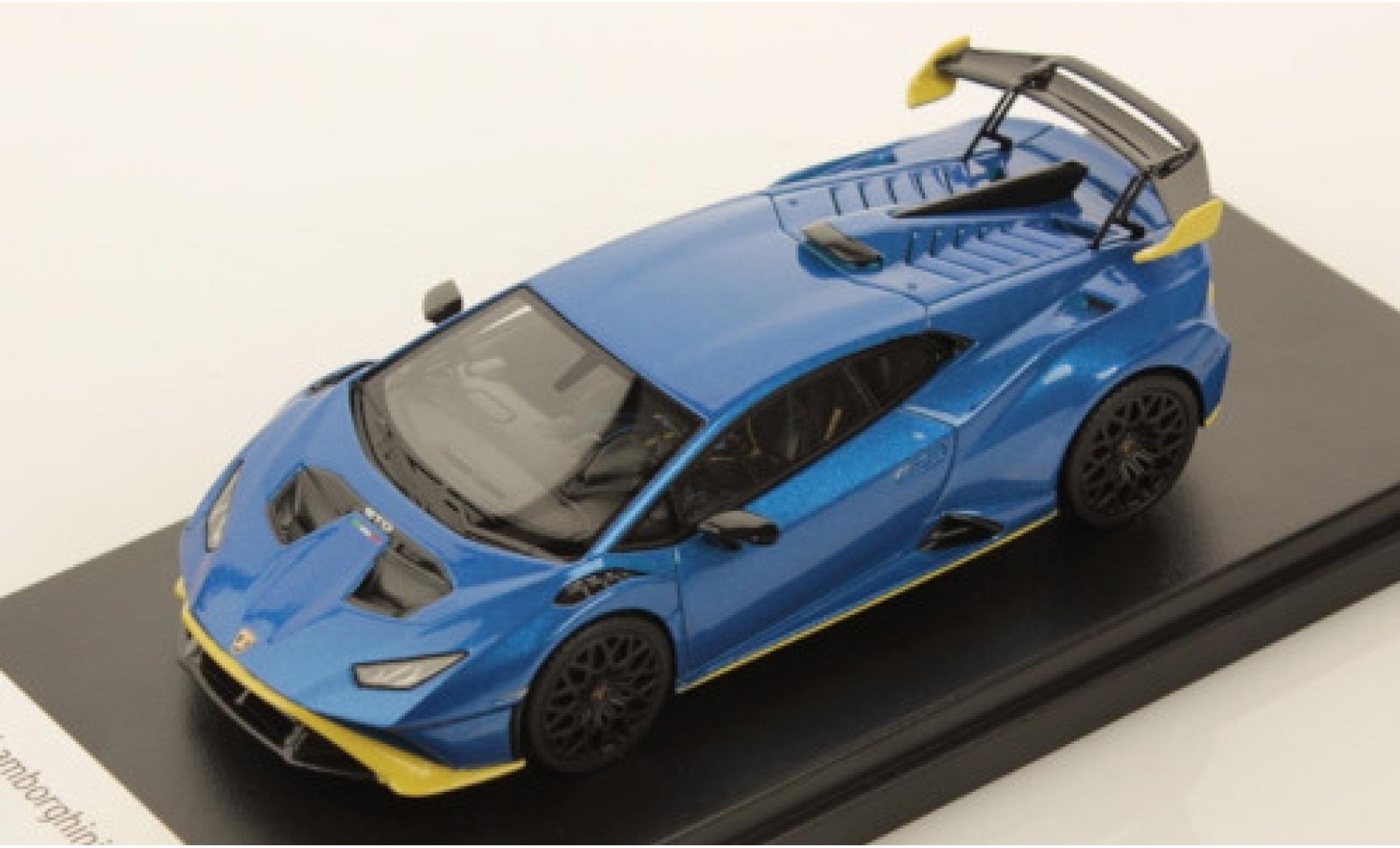 Lamborghini Huracan 1/43 Look Smart STO metallico blu/giallo 2021 modellino in miniatura