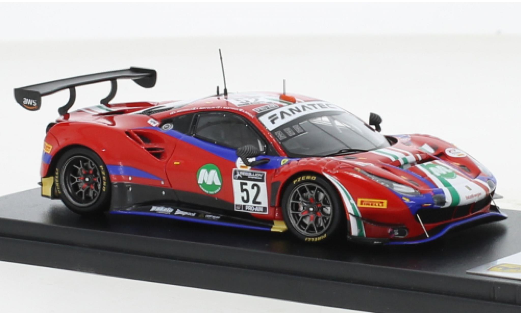 Ferrari 488 1/43 Look Smart GT3 EVO No.52 AF Corse 24h Spa 2021 modellino in miniatura