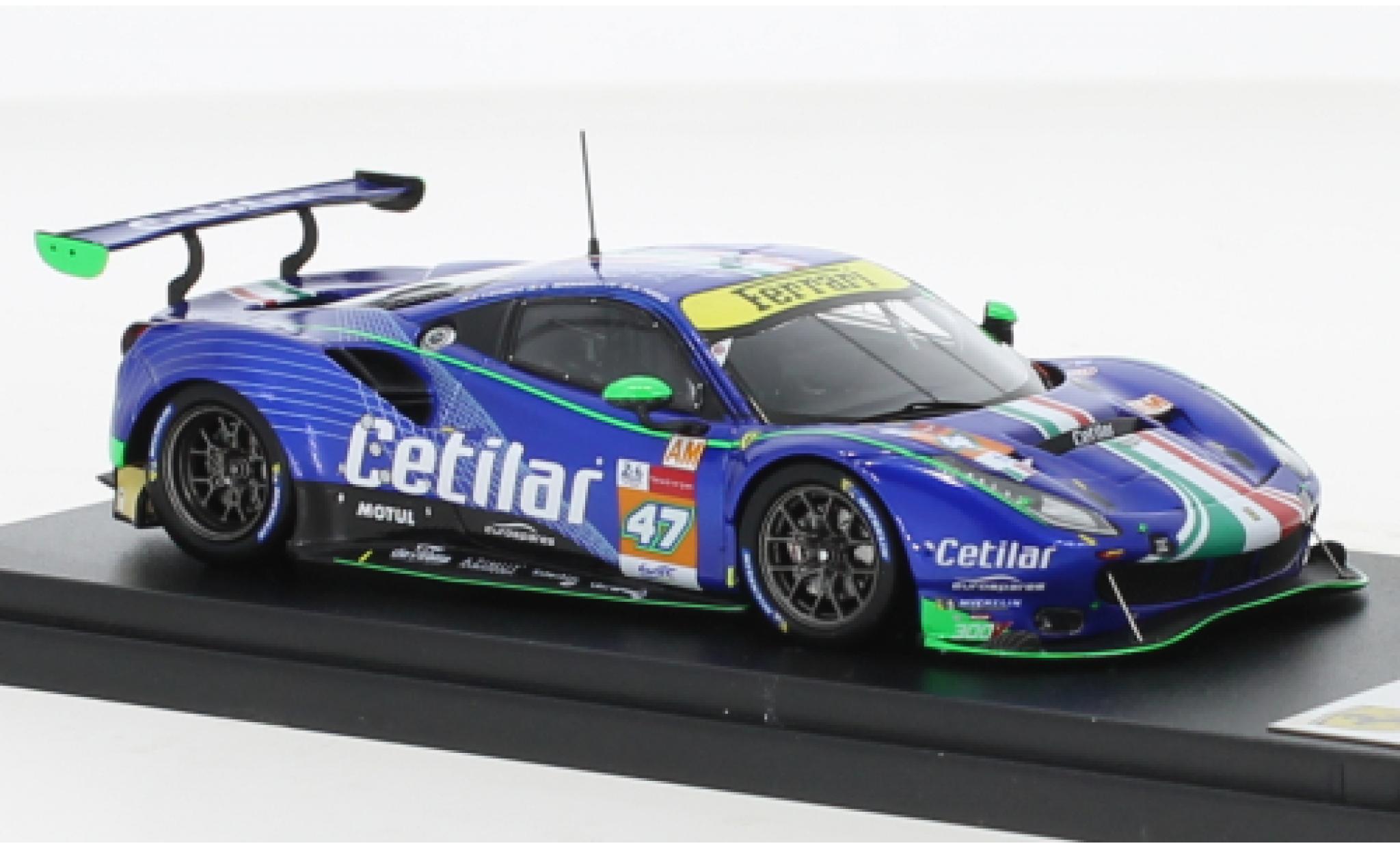 Ferrari 488 1/43 Look Smart GTE EVO No.47 Cetilar Racing 24h Le Mans 2021 modellino in miniatura
