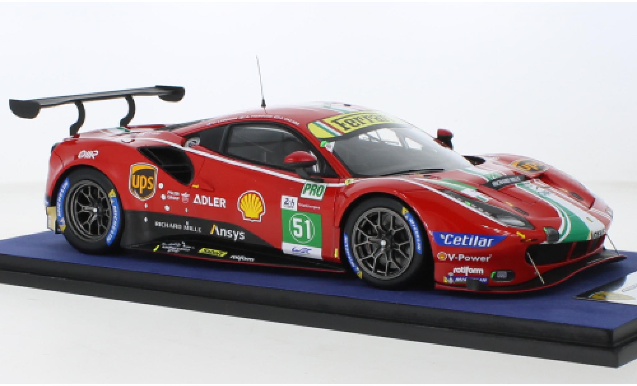 Ferrari 488 1/18 Look Smart GTE EVO No.51 AF Corse 24h Le Mans 2021 modellino in miniatura