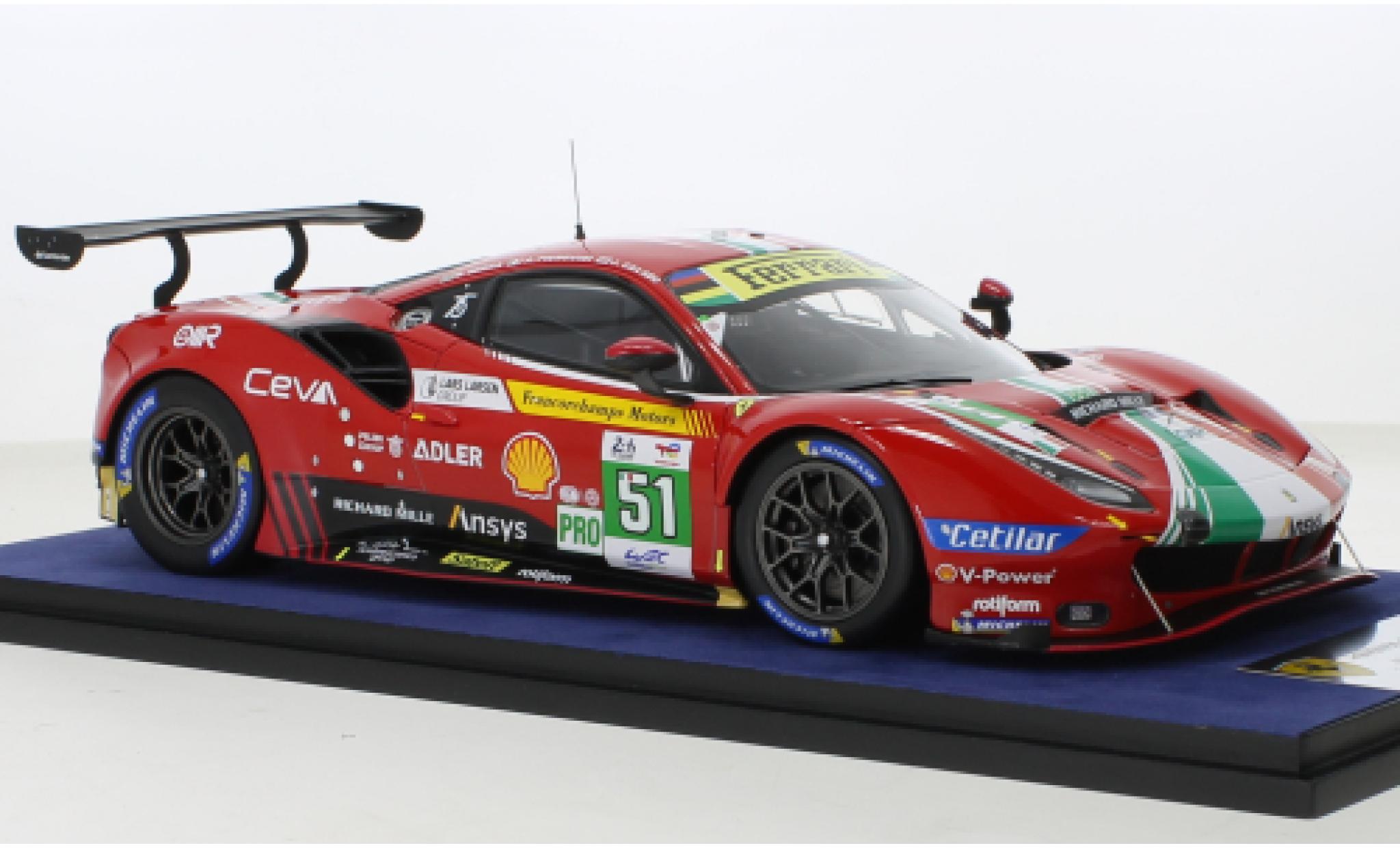 Ferrari 488 1/43 Look Smart GTE EVO No.51 AF Corse 24h Le Mans 2022 modellino in miniatura
