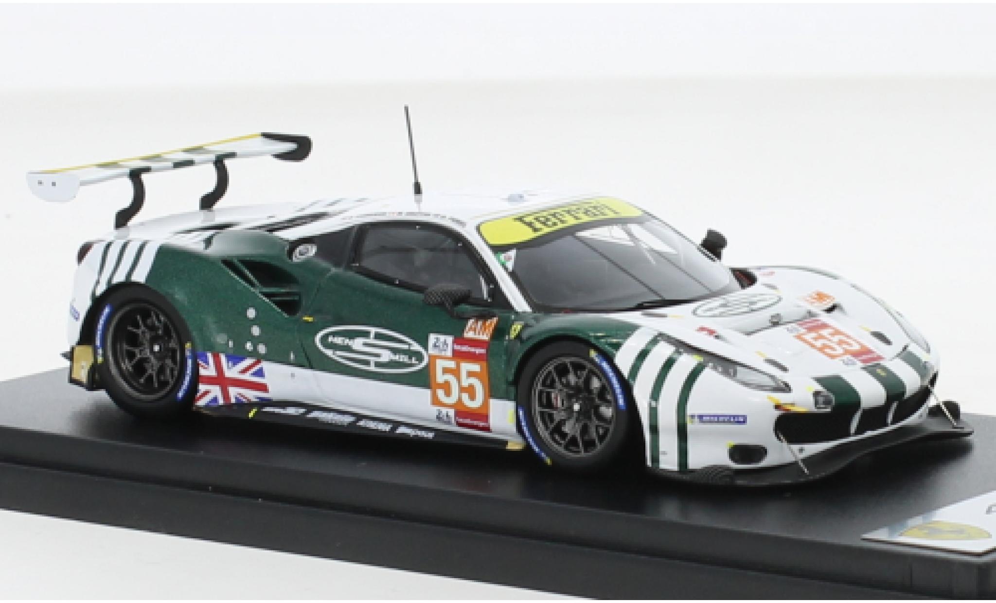 Ferrari 488 1/43 Look Smart GTE EVO No.55 Spirit of Race 24h Le Mans 2021 modellino in miniatura