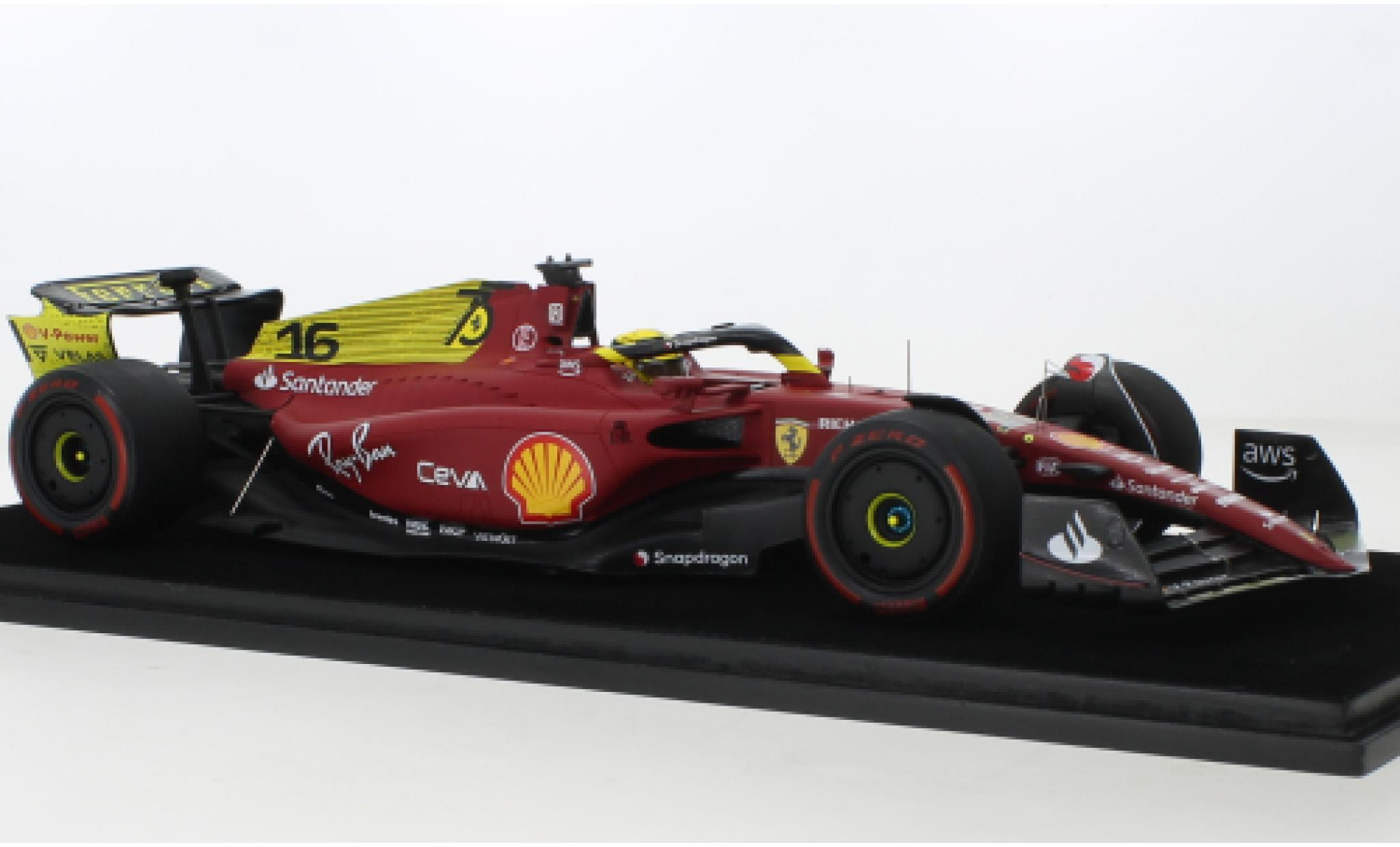 Ferrari F1 1/18 Look Smart -75 No.16 Scuderia formule 1 GP Italie 2022 modellino in miniatura