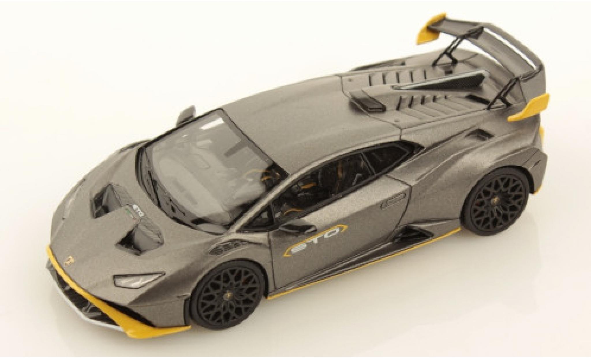 Lamborghini Huracan 1/43 Look Smart STO matt-grigio/giallo 2021 modellino in miniatura