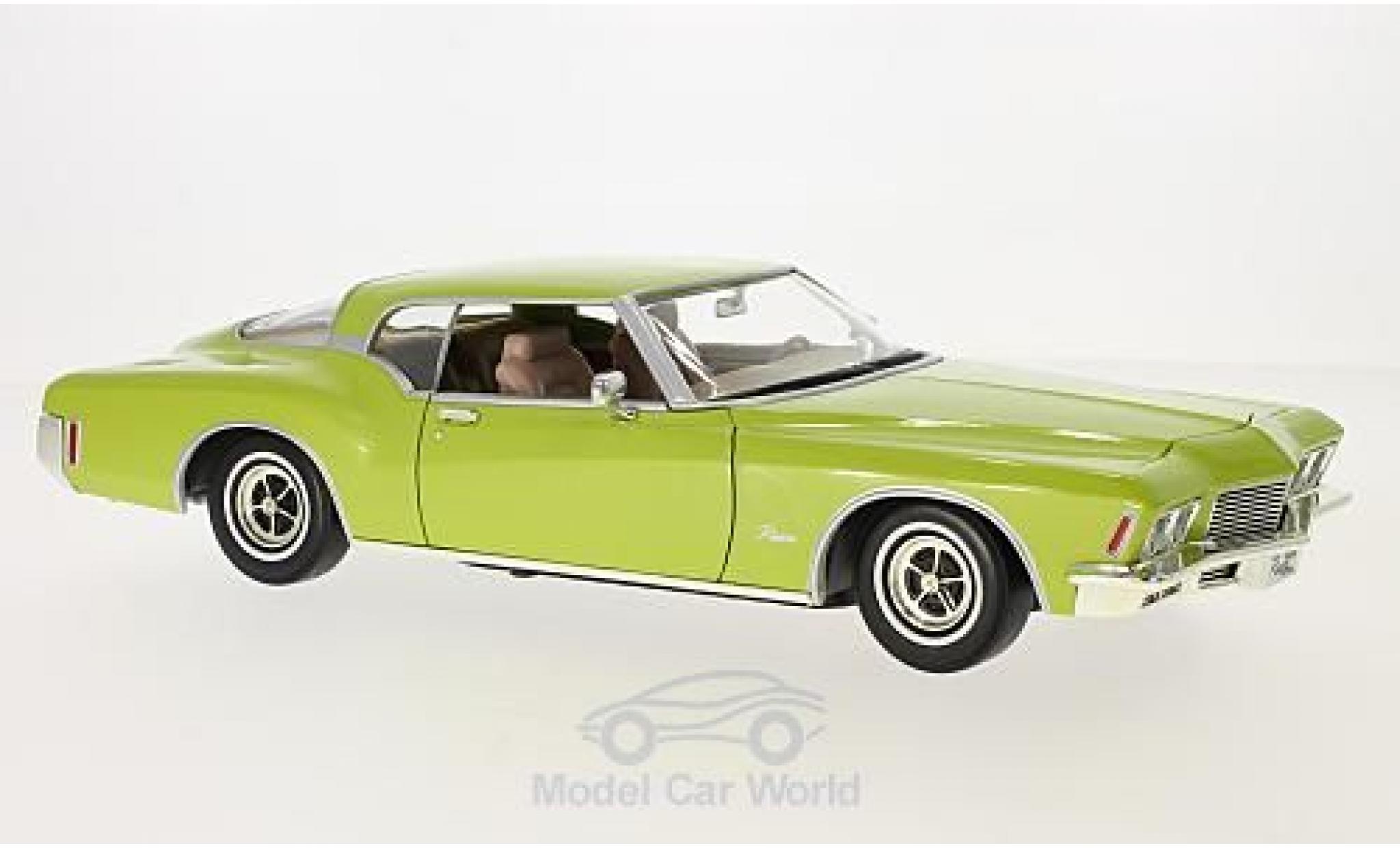 Buick Riviera 1971 1/18 Lucky Die Cast GS metallico verde 1971 modellino in miniatura