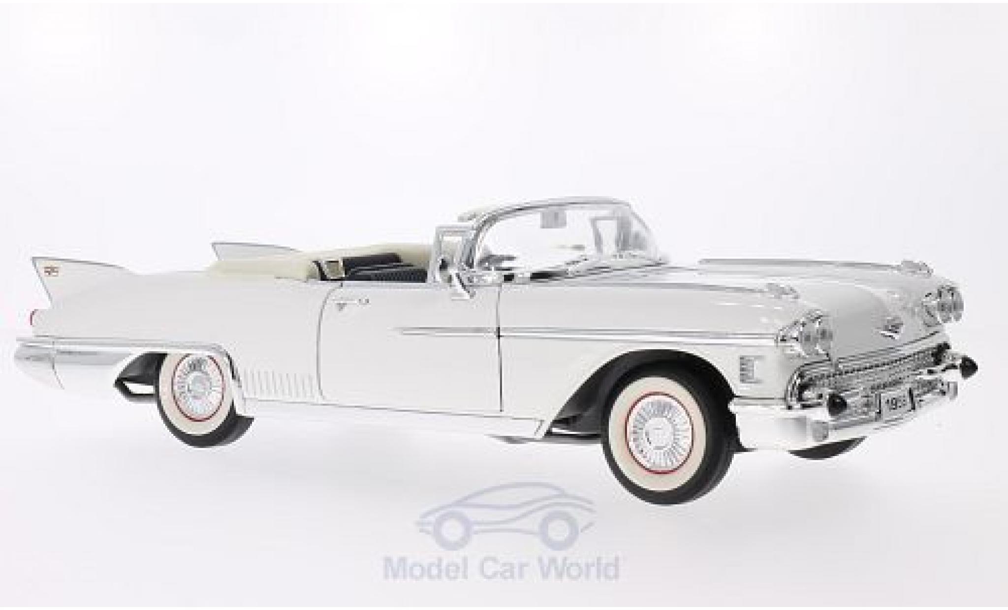Cadillac Eldorado 1/18 Lucky Die Cast Biarritz bianco 1958 modellino in miniatura