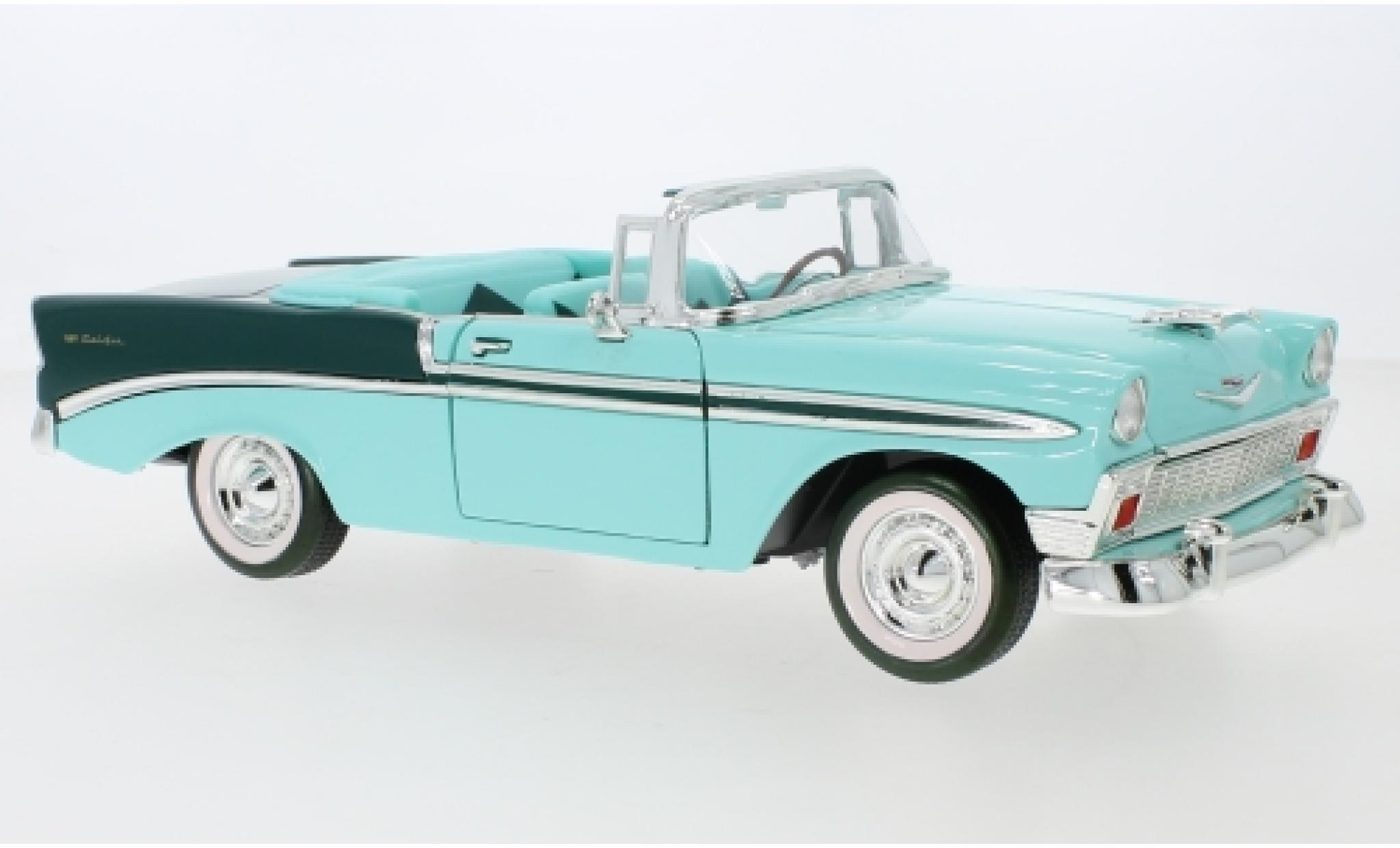 Chevrolet Bel Air 1/18 Lucky Die Cast Convertibile türkis/verde 1956 modellino in miniatura