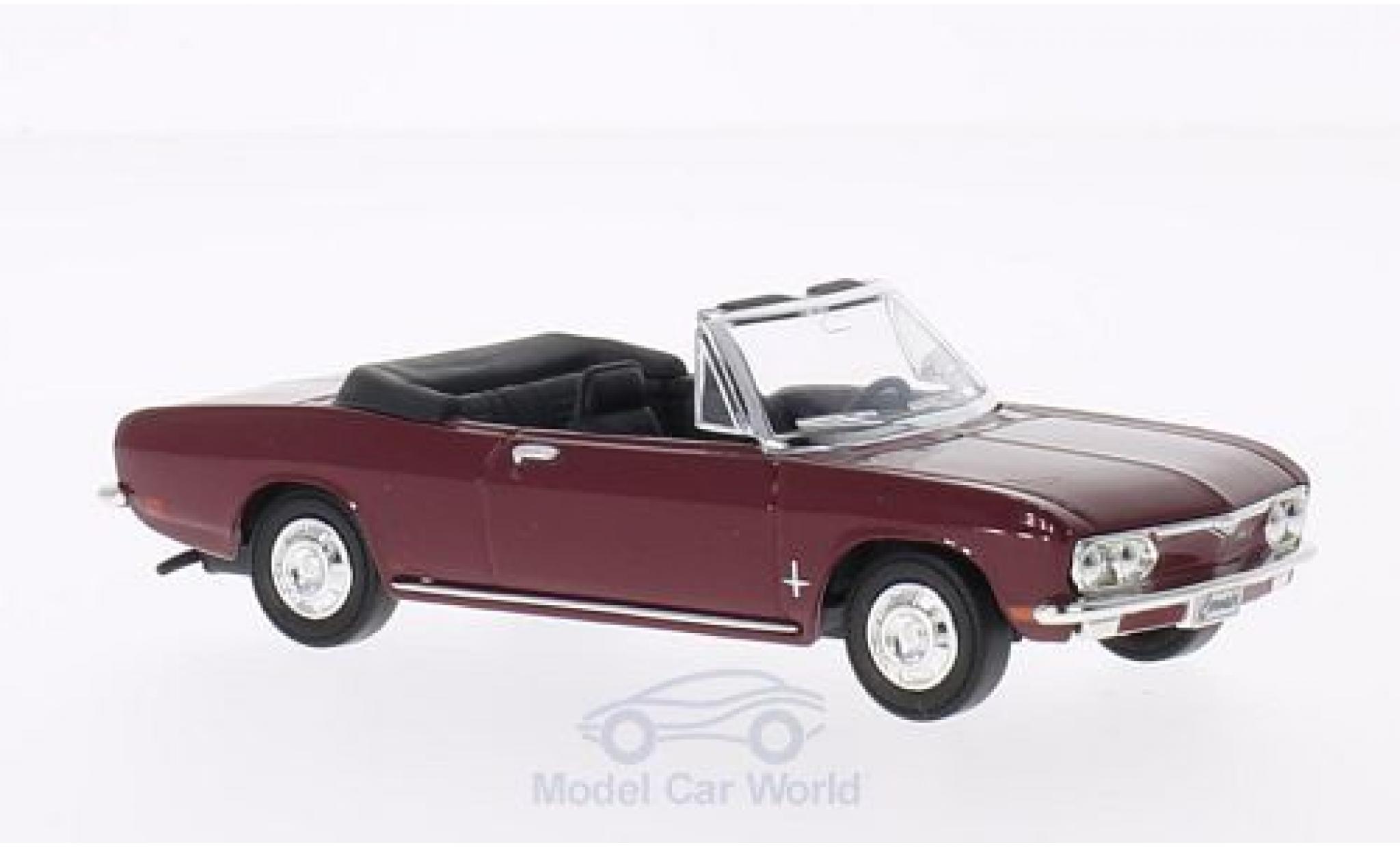 Chevrolet Corvair 1/43 Lucky Die Cast Monza rosso 1969 ohne Vitrine modellino in miniatura