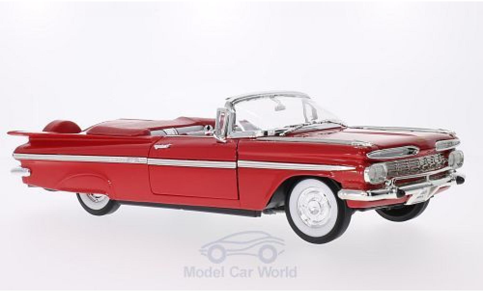 Chevrolet Impala 1/18 Lucky Die Cast rosso 1959 modellino in miniatura