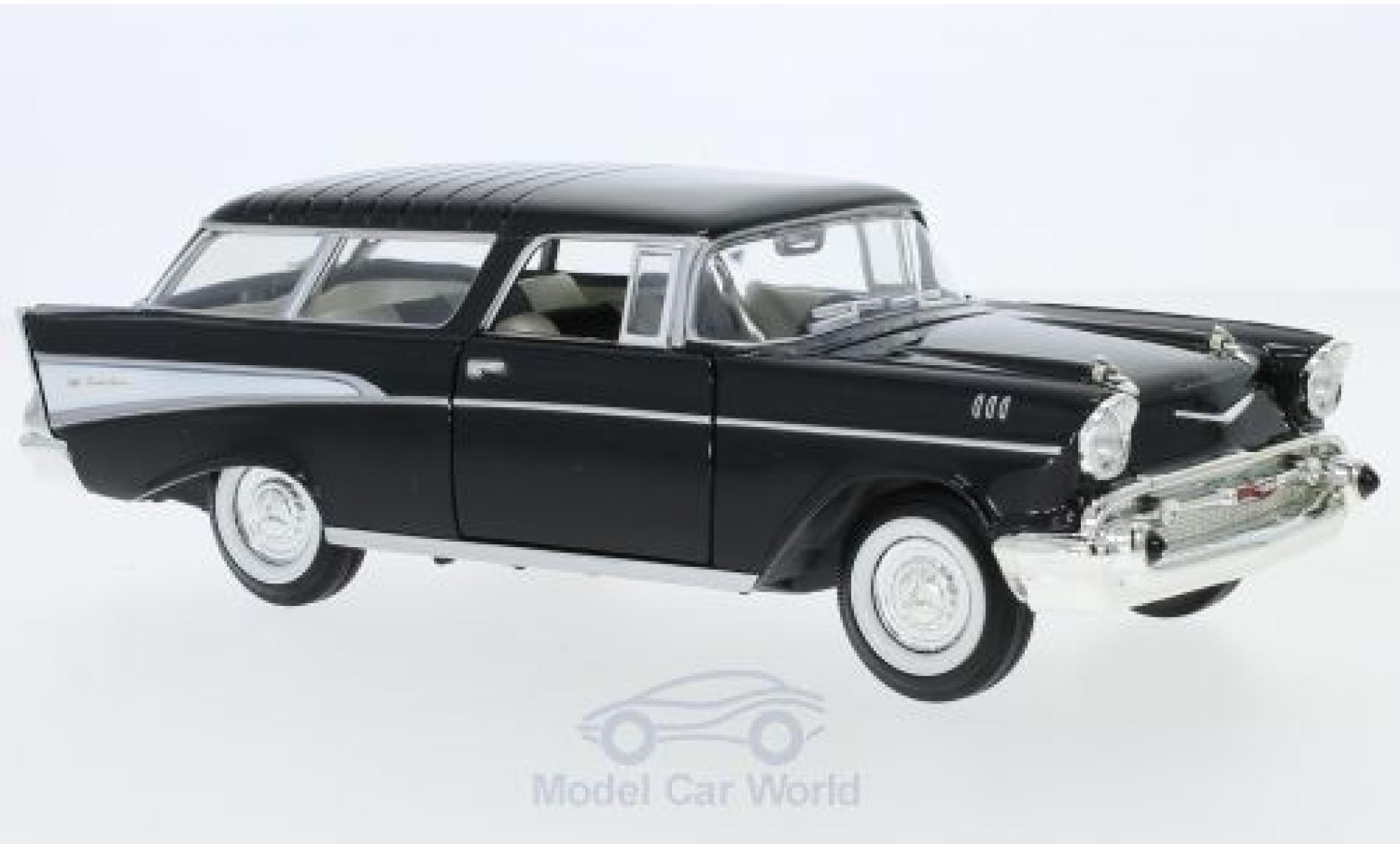 Chevrolet Nomad 1/24 Lucky Die Cast nero/bianco 1957 modellino in miniatura
