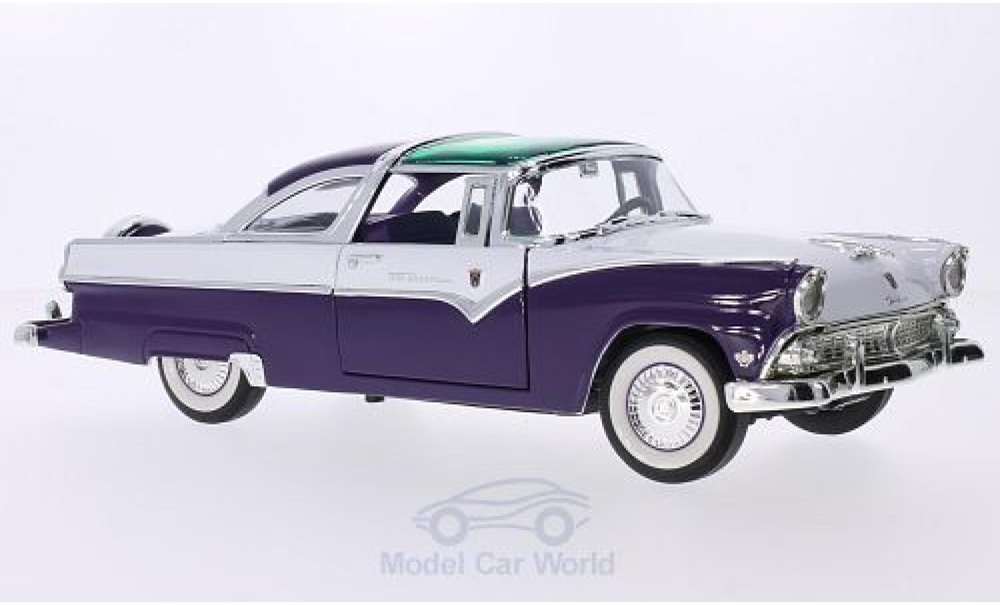 Ford Crown 1/18 Lucky Die Cast Victoria porpora/bianco 1955 modellino in miniatura