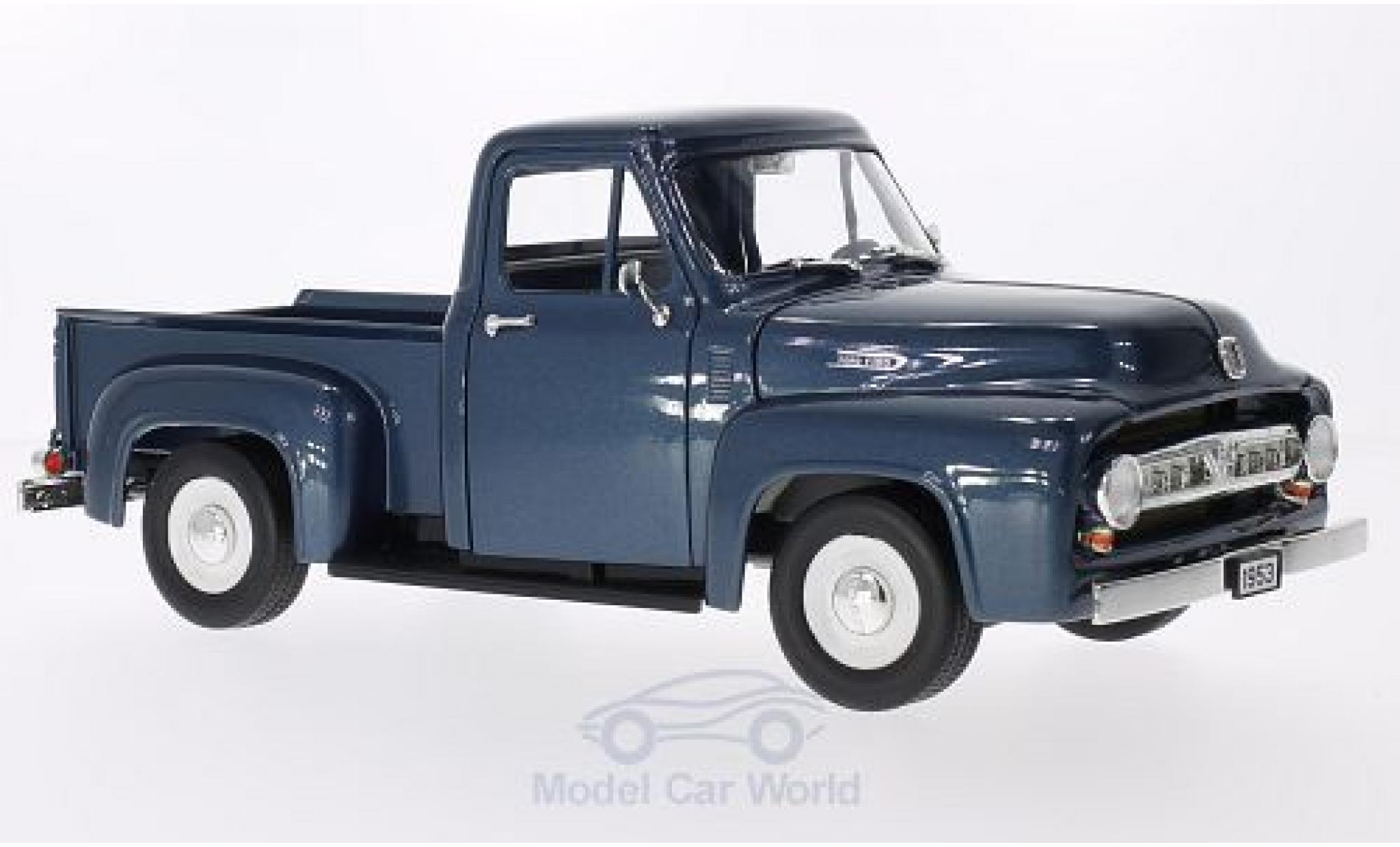 Ford F-1 1/18 Lucky Die Cast 00 Pick Up metallico blu 1953 modellino in miniatura
