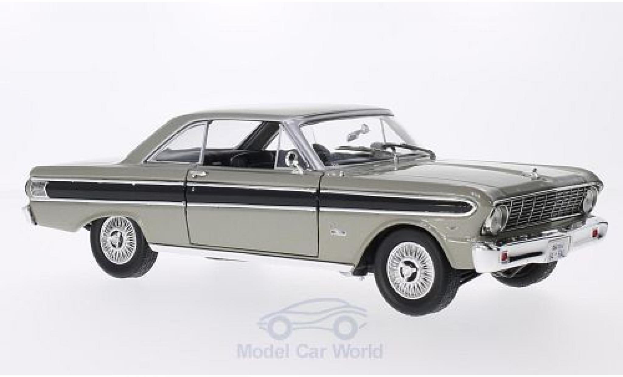 Ford Falcon 1/18 Lucky Die Cast metallico grigio/nero 1964 modellino in miniatura
