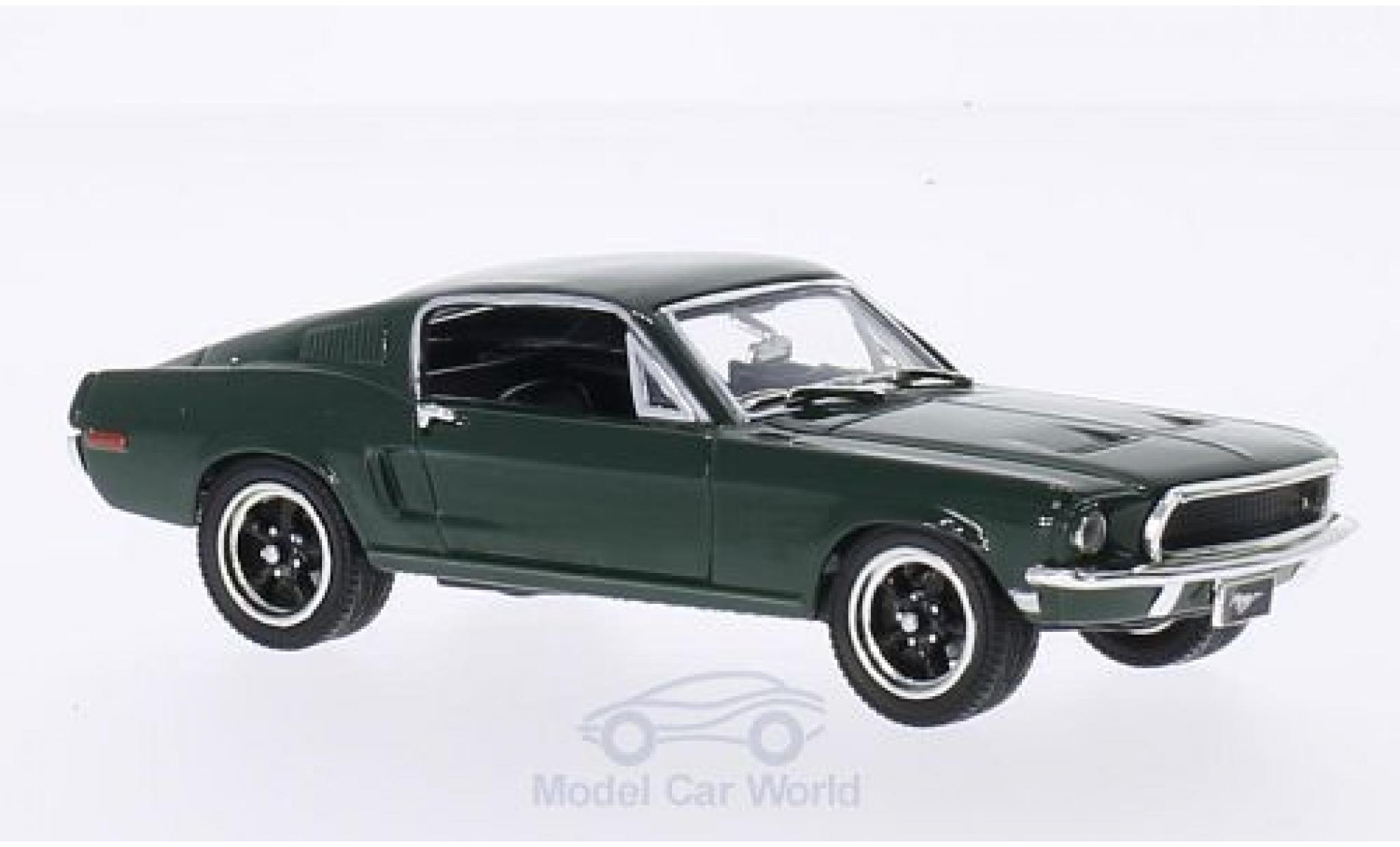 Ford Mustang GT 1/43 Lucky Die Cast GT 2+2 Fastback verde 1968 modellino in miniatura