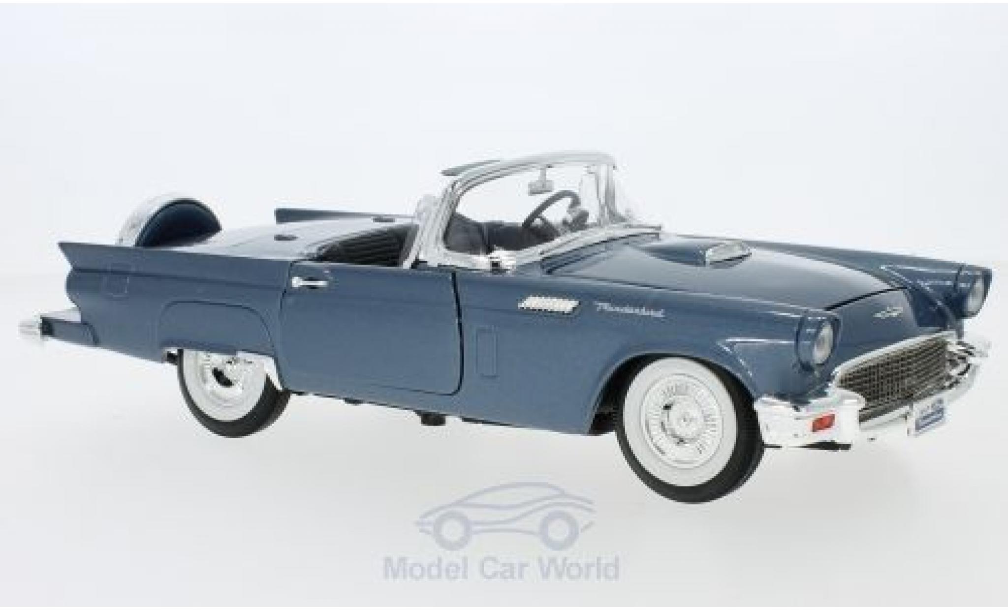 Ford Thunderbird 1957 1/18 Lucky Die Cast metallico blu 1957 Hardtop liegt bei modellino in miniatura