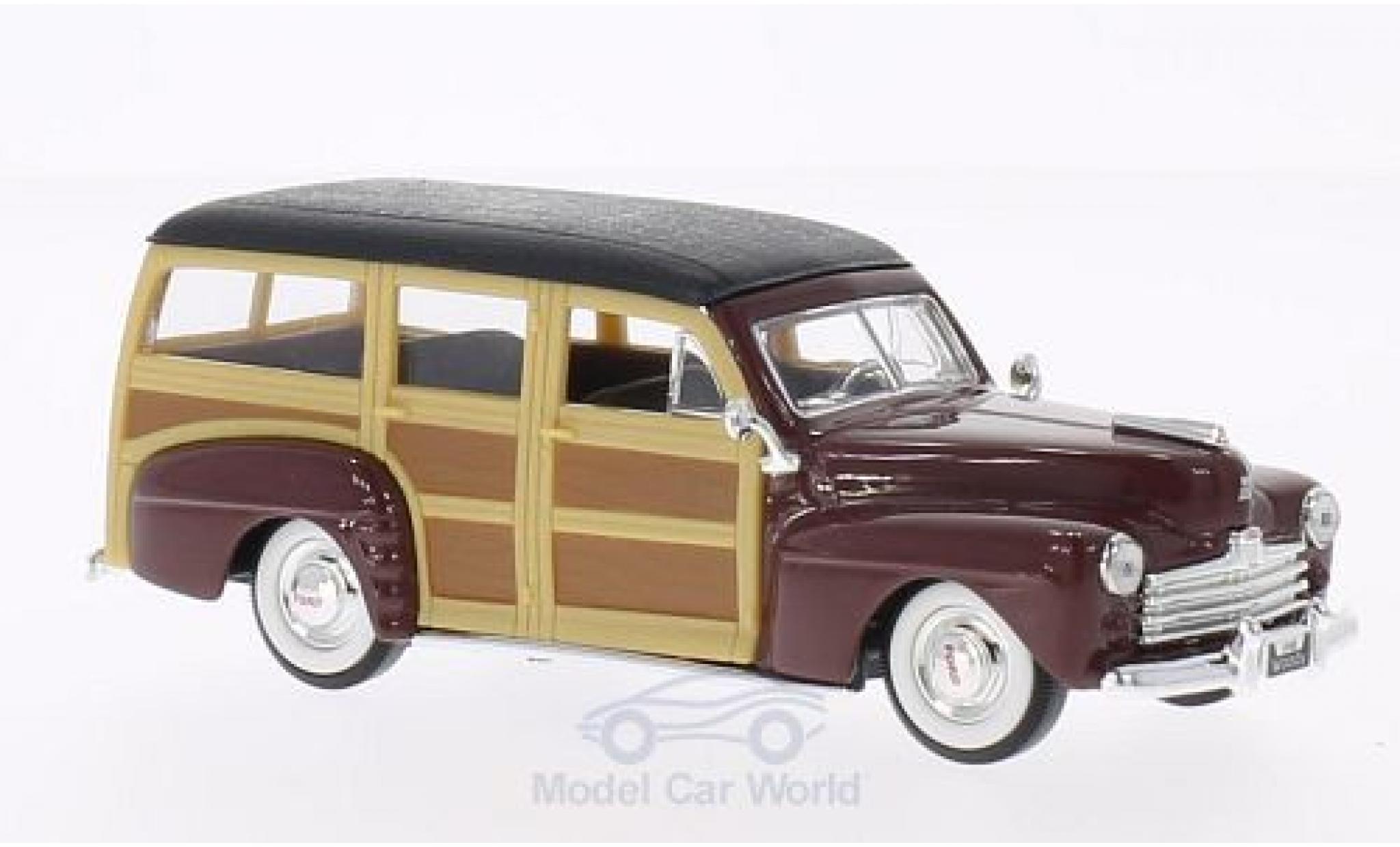 Ford Woody 1/43 Lucky Die Cast rosso/nero 1948 ohne Vitrine modellino in miniatura