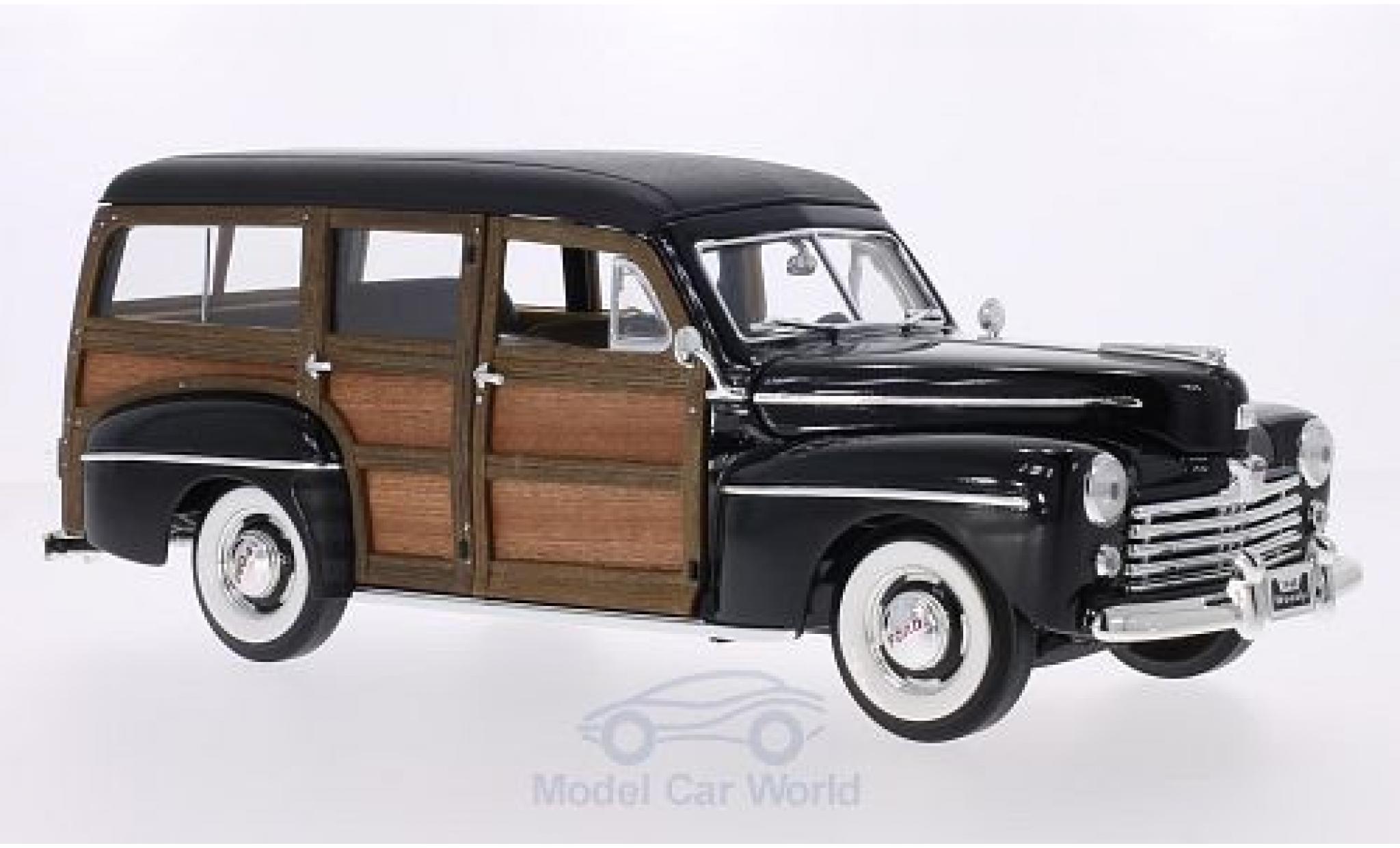 Ford Woody 1/18 Lucky Die Cast nero/Holzoptik 1948 modellino in miniatura