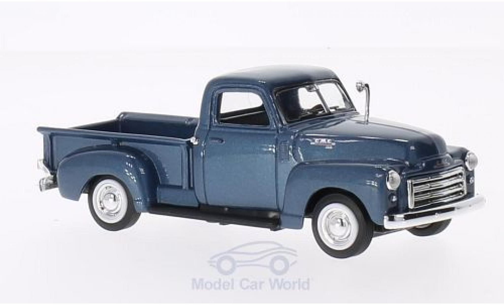 GMC Pick up 1/43 Lucky Die Cast Pick Up metallico blu 1950 ohne Vitrine modellino in miniatura