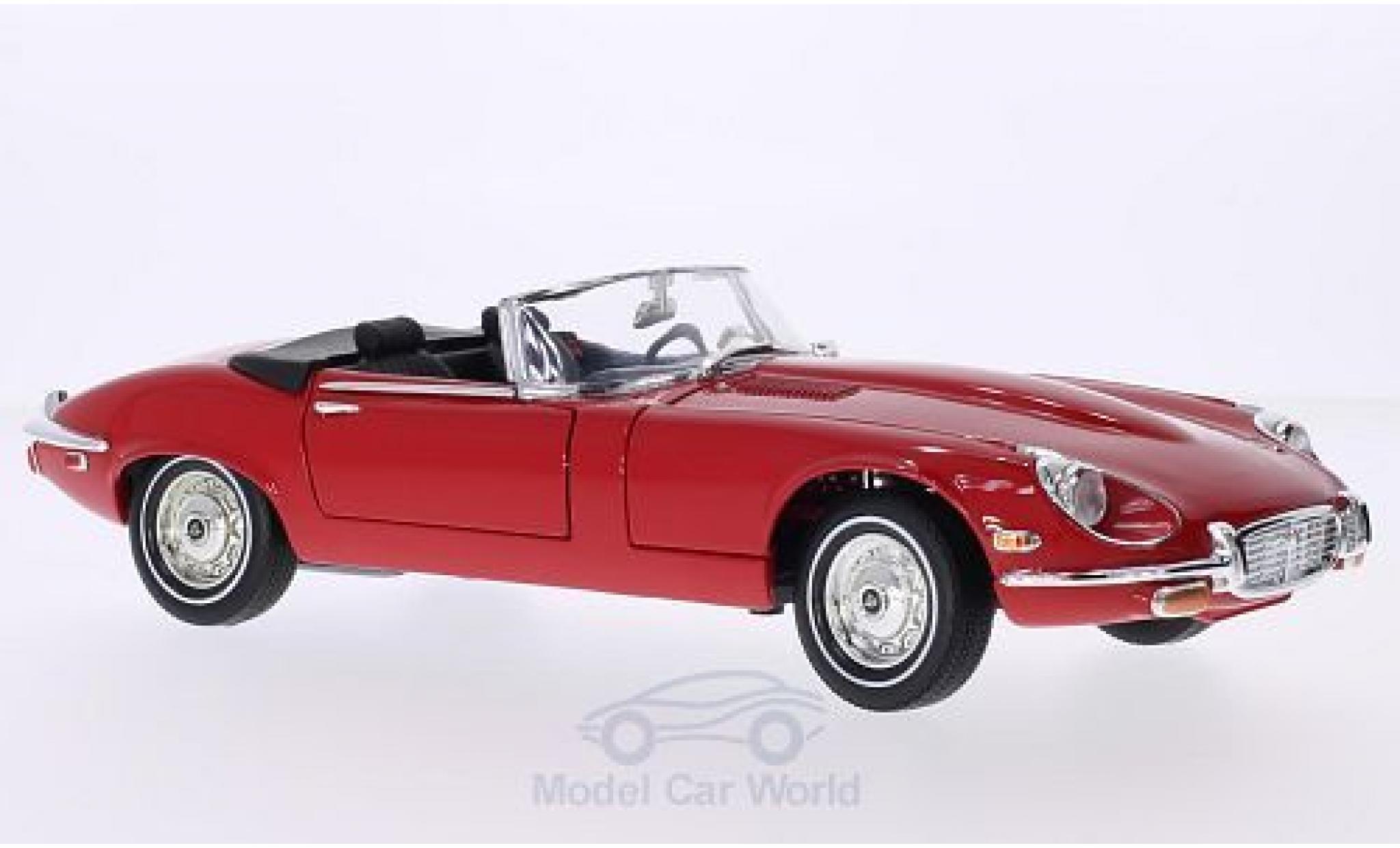 Jaguar E-Type 1/18 Lucky Die Cast Roadster rosso 1971 Verdeck geöffnet modellino in miniatura