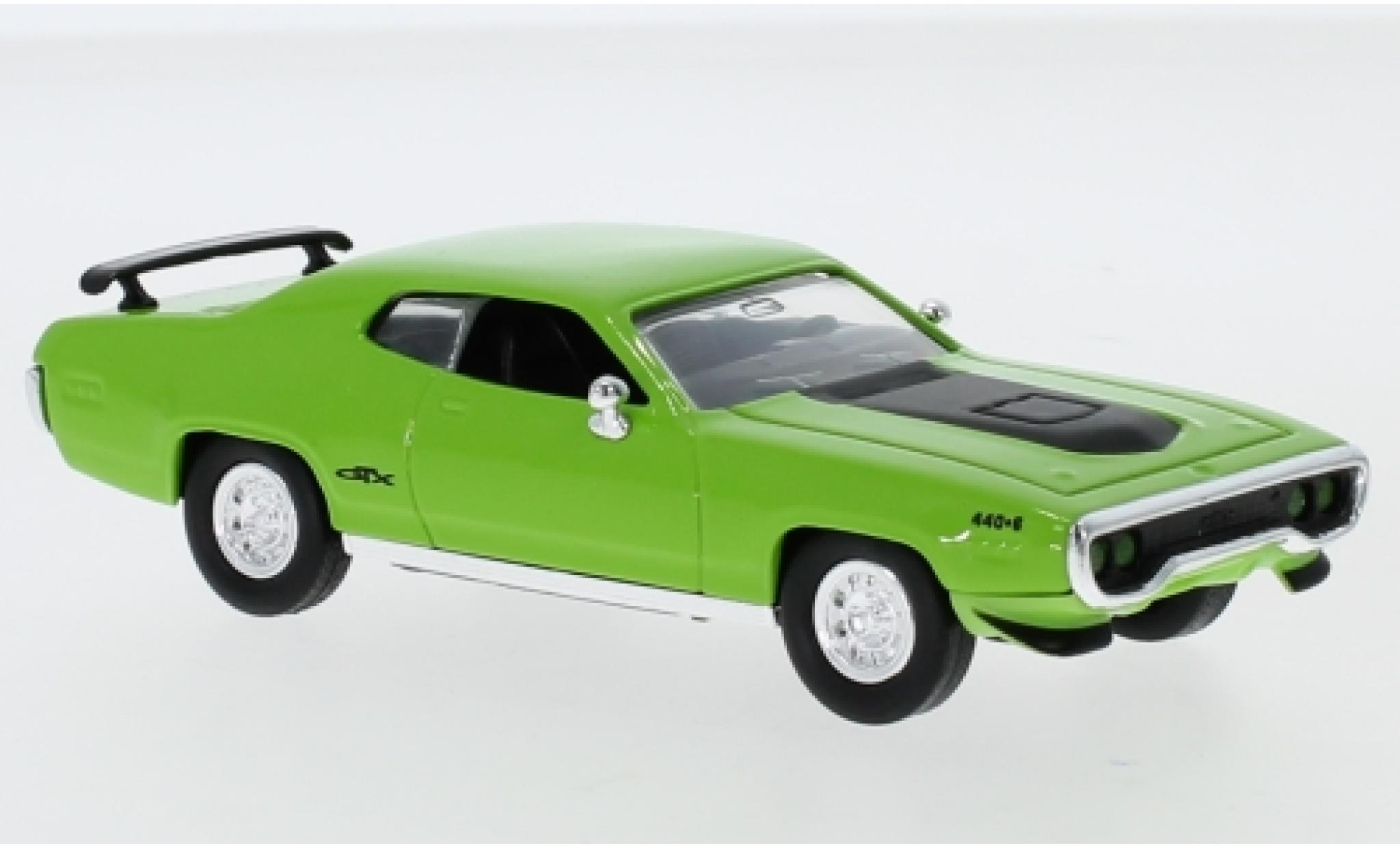 Plymouth GTX 1/43 Lucky Die Cast verde/matt-nero 1971 modellino in miniatura