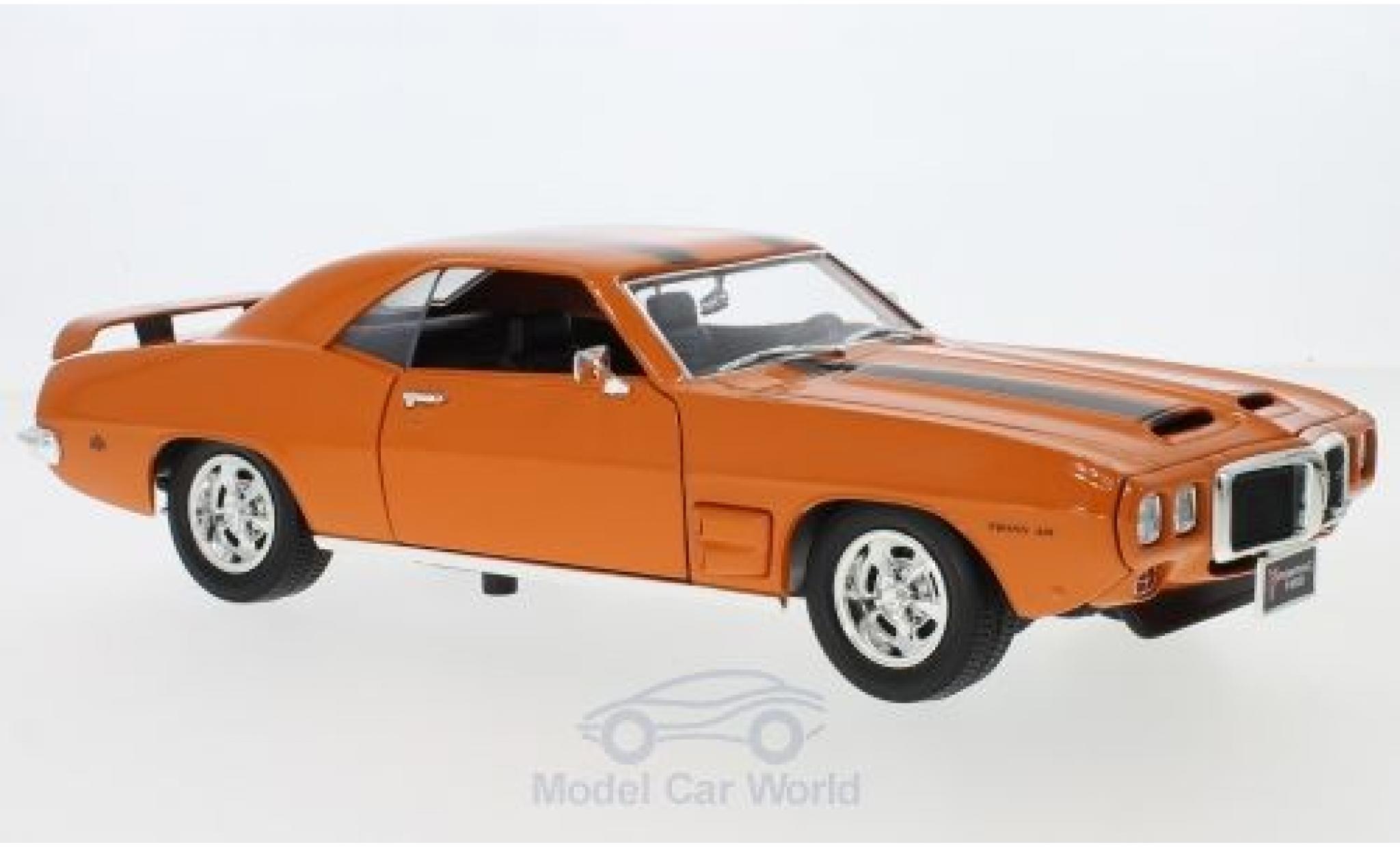 Pontiac Firebird 1969 1/18 Lucky Die Cast Trans Am orange/nero 1969 modellino in miniatura