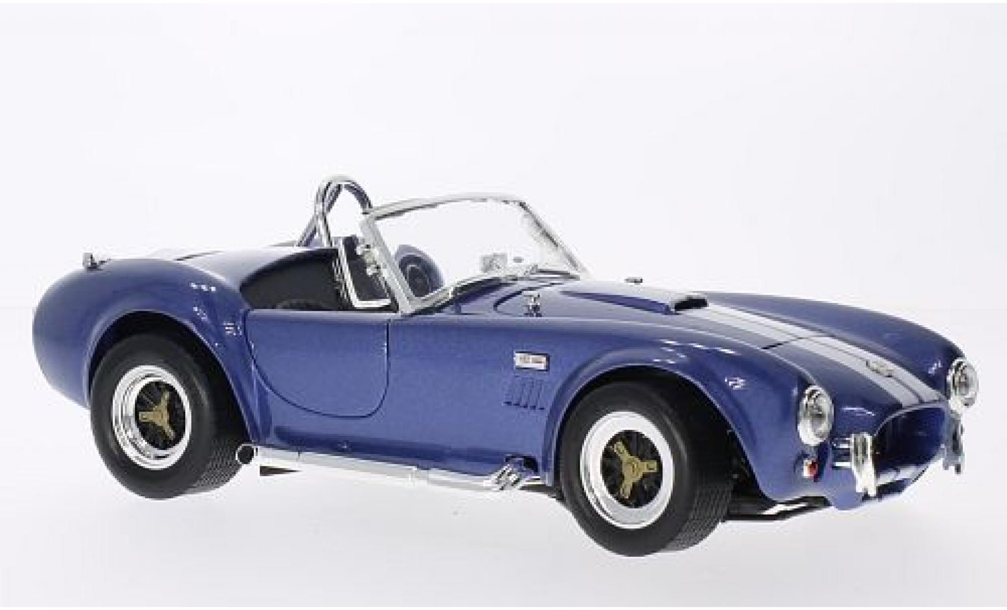 Shelby Cobra 1/18 Lucky Die Cast 427 S/C metallico blu/bianco 1964 modellino in miniatura