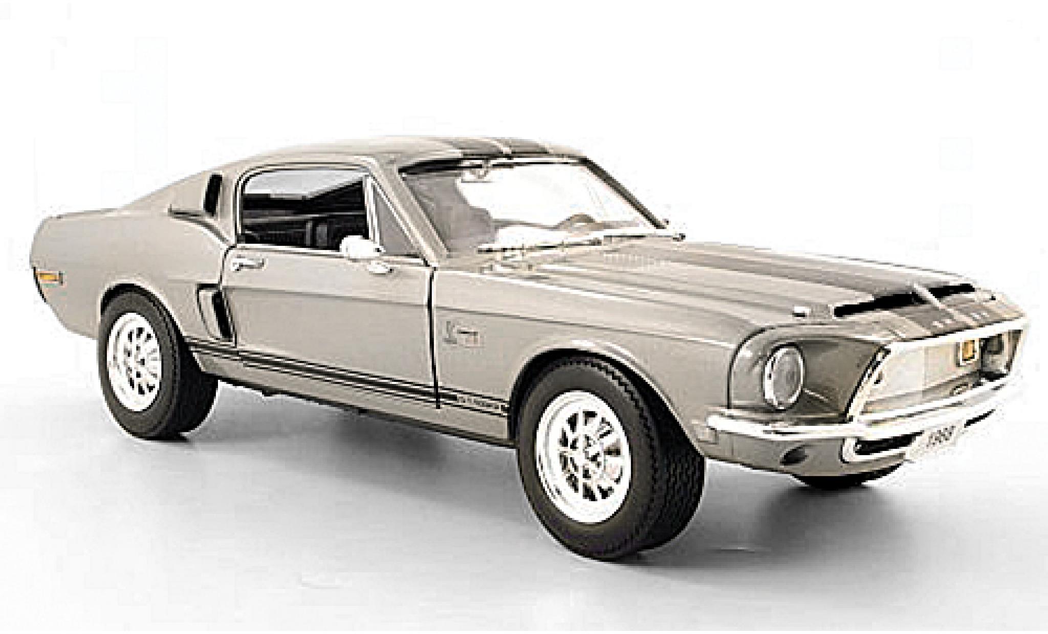 Shelby GT 1/18 Lucky Die Cast -500 KR grigio 1968 modellino in miniatura