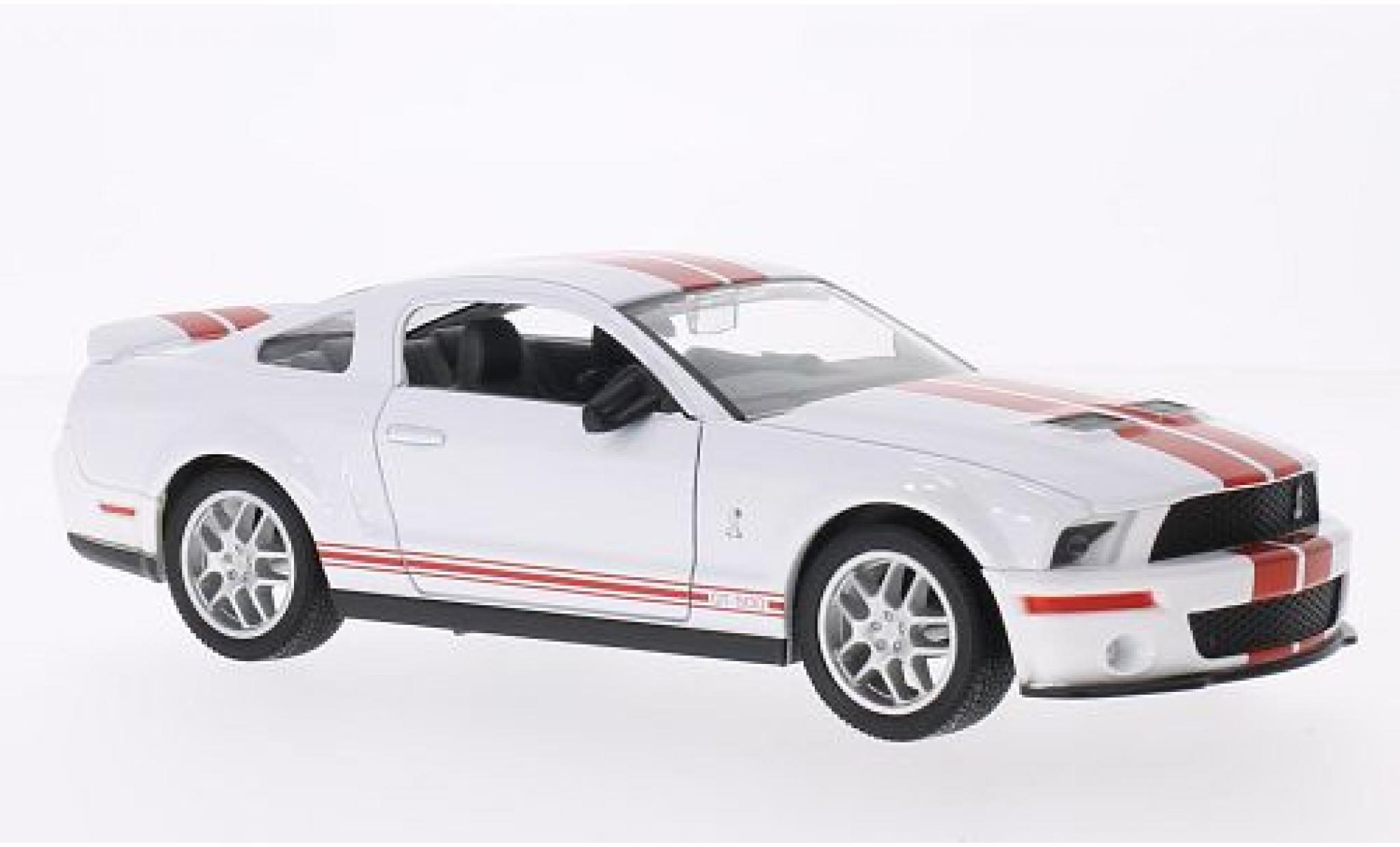 Shelby GT 500 1/24 Lucky Die Cast weiss 2007 1:24 modellino in miniatura