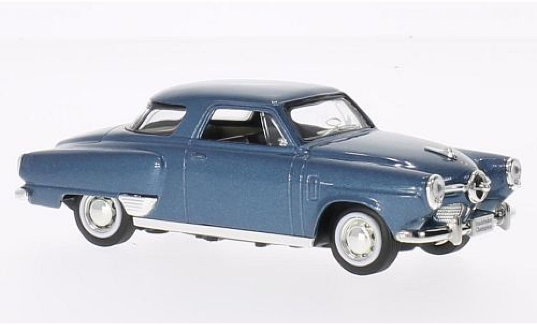 Studebaker Champion 1/43 Lucky Die Cast metallico blu 1950 sans Vitrine modellino in miniatura