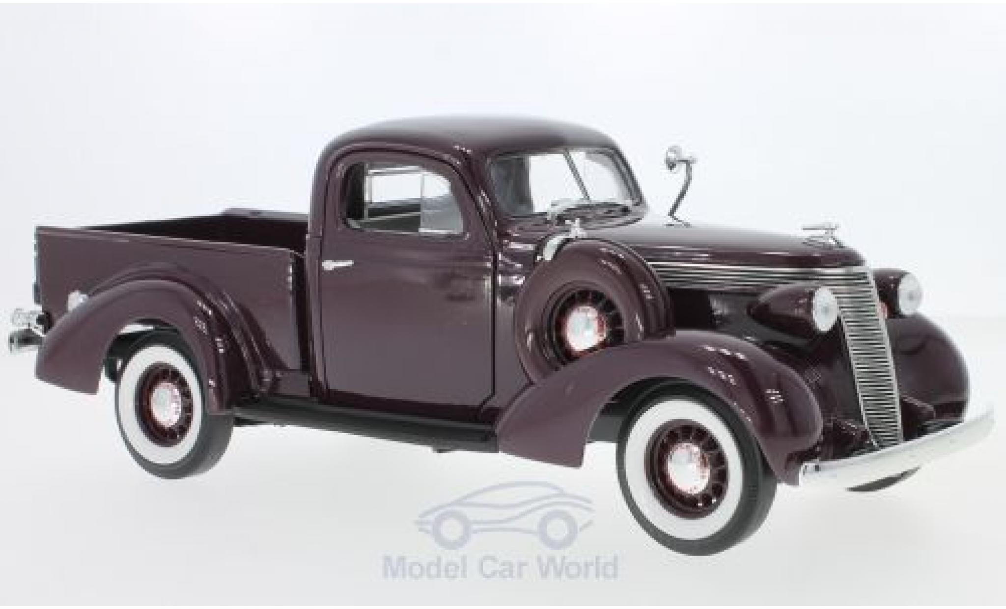 Studebaker Coupe Express 1/18 Lucky Die Cast Pick Up rosso 1937 modellino in miniatura