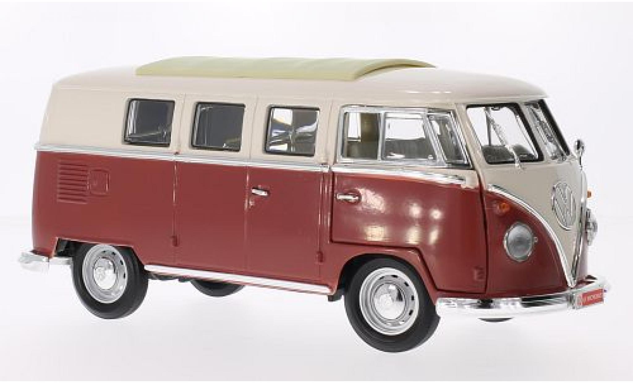 Volkswagen T1 1/18 Lucky Die Cast Microbus beige/rosso 1962 modellino in miniatura