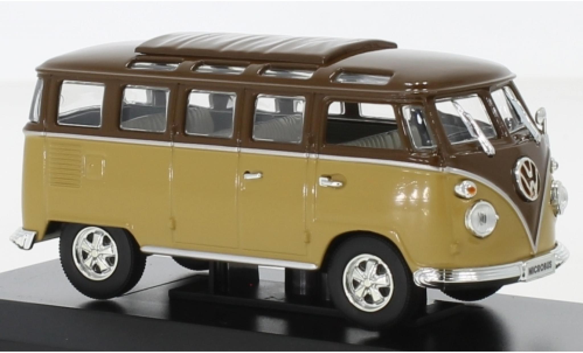 Volkswagen T1 1/43 Lucky Die Cast Samba marroneee/marroneee 1962 modellino in miniatura
