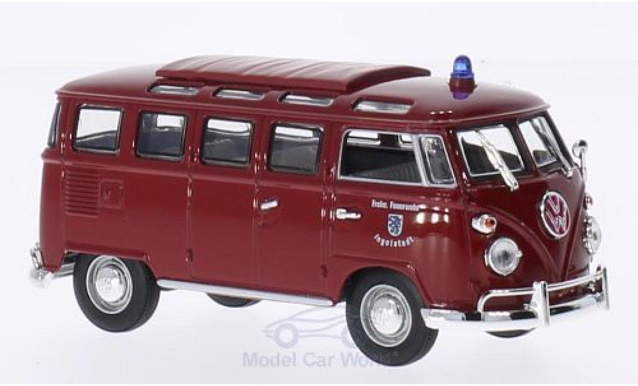 Volkswagen T1 B 1/43 Lucky Die Cast Samba Feuerwehr Ingolstadt 1962 modellino in miniatura