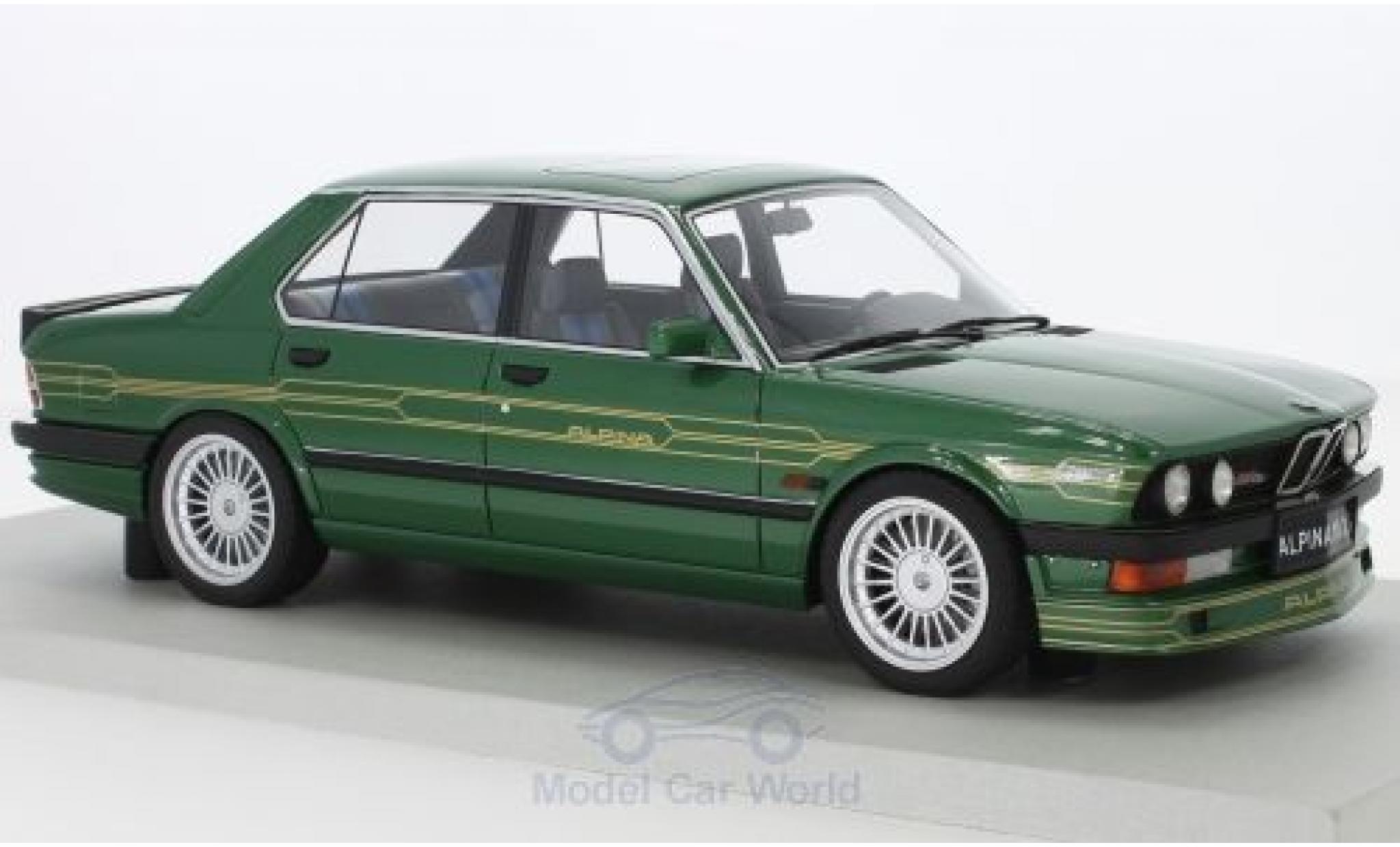 Bmw Alpina 1/18 Lucky Step Models B10 3.5 metallico verde modellino in miniatura