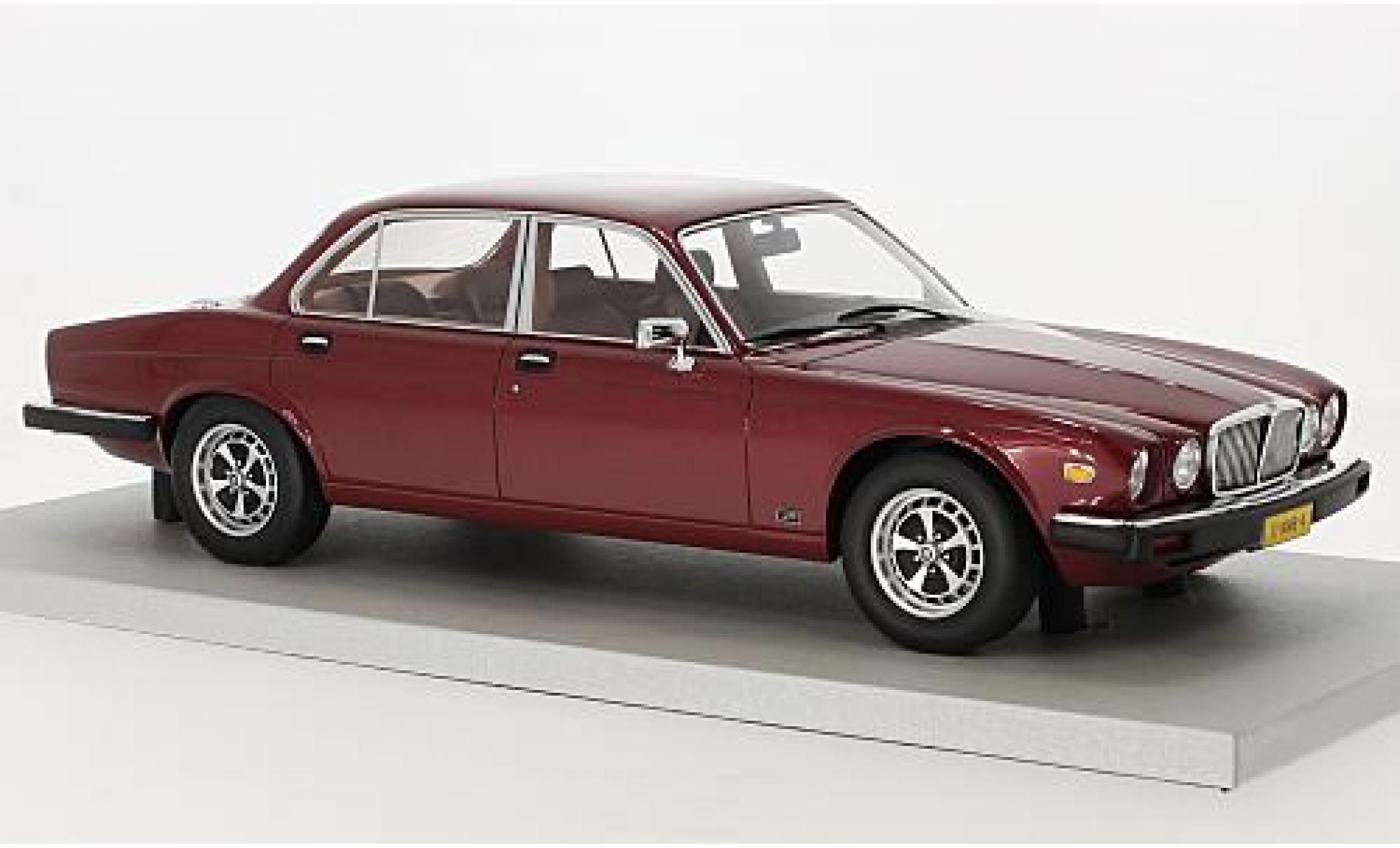 Jaguar XJ 1/18 Lucky Step Models 6 metallico rosso 1982 modellino in miniatura