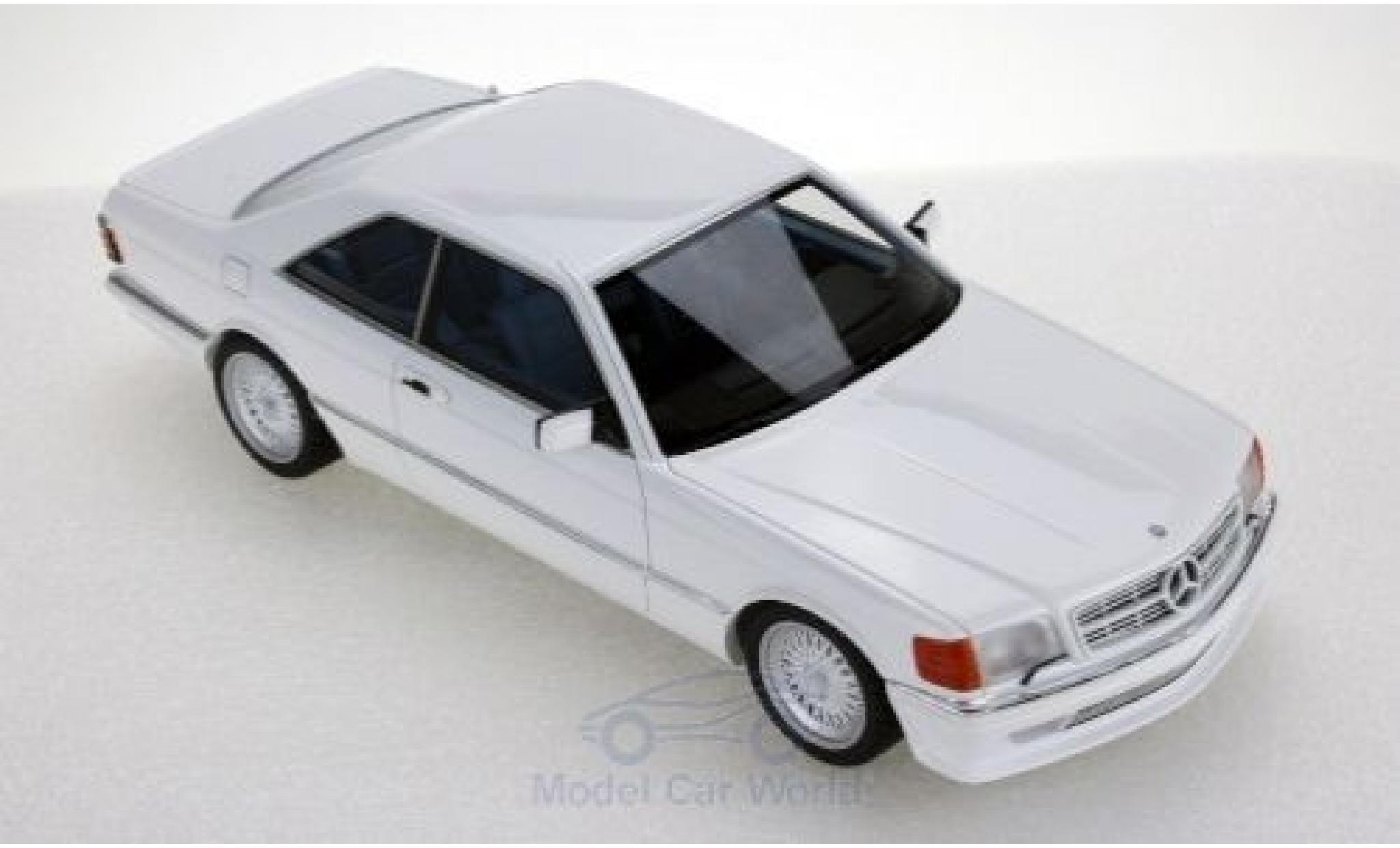 Mercedes 560 1/18 Lucky Step Models SEC (C126) Lorinser bianco 1987 modellino in miniatura
