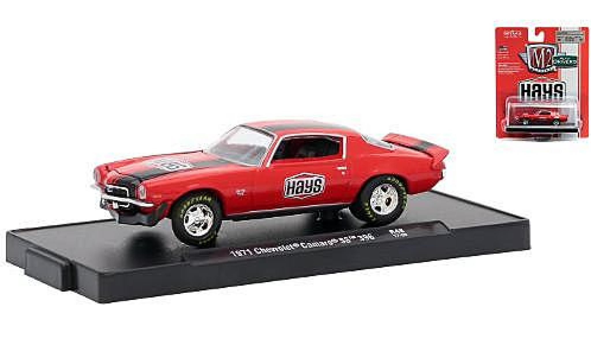 Chevrolet Camaro 1/64 M2 Machines SS 396 rosso/nero Hays 1971 modellino in miniatura