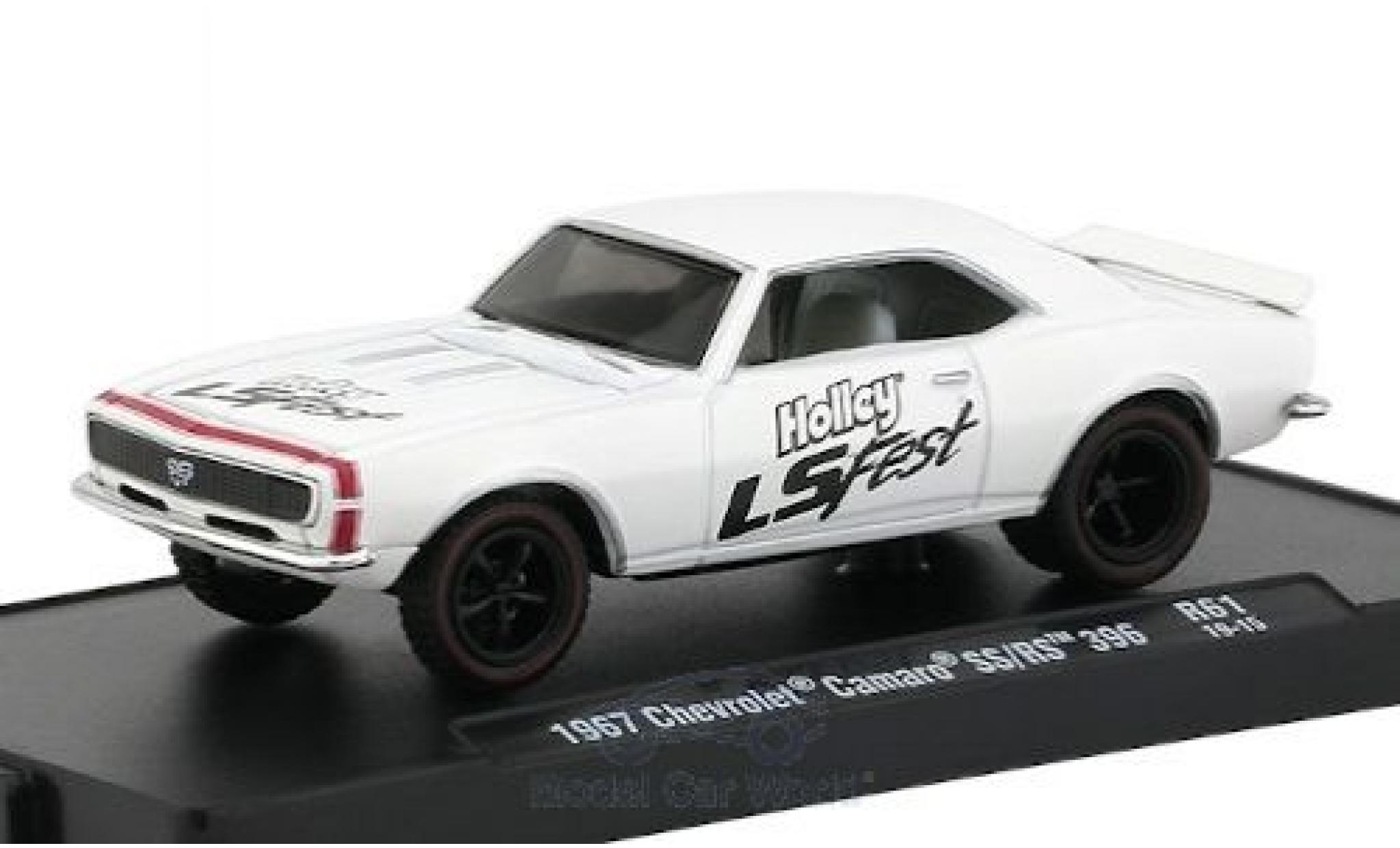 Chevrolet Camaro 1/64 M2 Machines SS/RS 396 bianco/Dekor Holley LS Fest 1967 modellino in miniatura