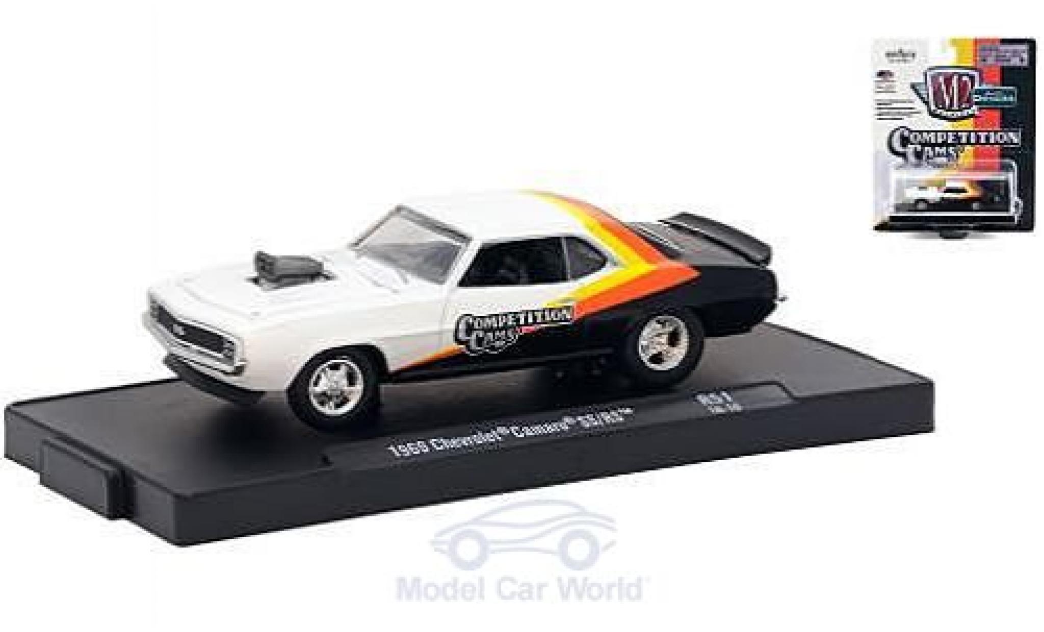 Chevrolet Camaro RS 1/64 M2 Machines SS/RS bianco/nero Competition Cams 1969 modellino in miniatura