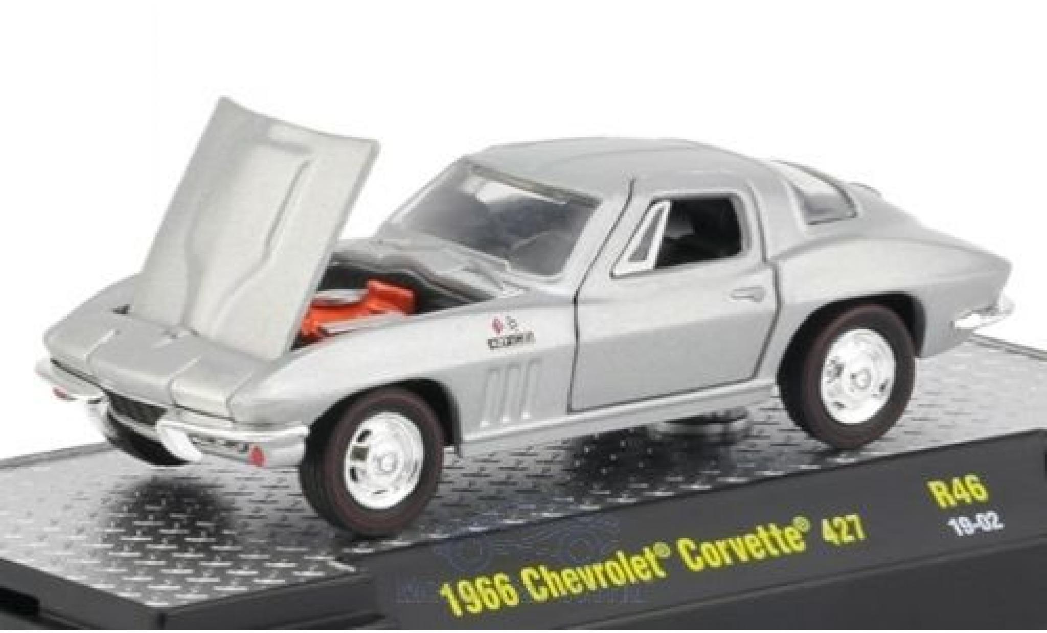 Chevrolet Corvette 1/64 M2 Machines 427 grigio 1966 modellino in miniatura