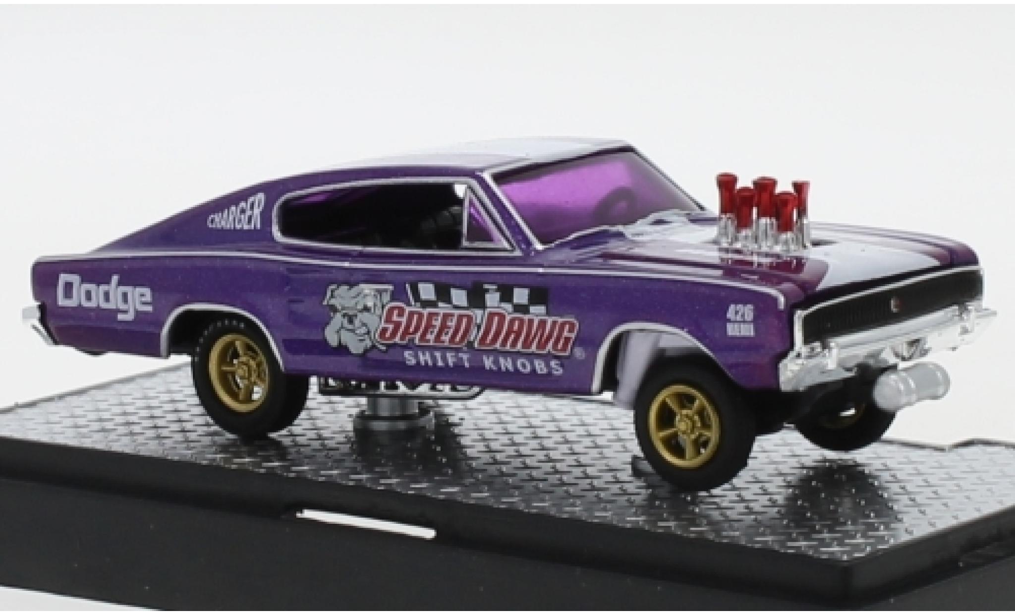 Dodge Charger 1/64 M2 Machines Gasser Speed Dawg 1966 modellino in miniatura