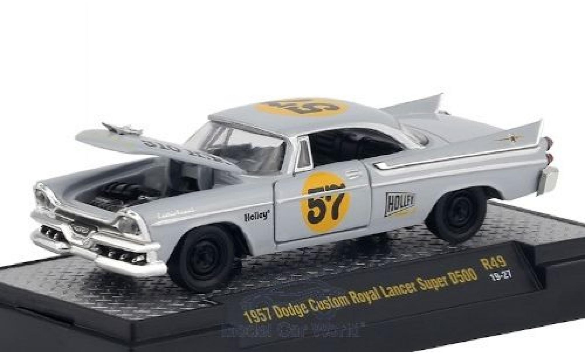 Dodge Custom Royal Lancer 1/64 M2 Machines Super D500 grigio/Dekor 1957 modellino in miniatura
