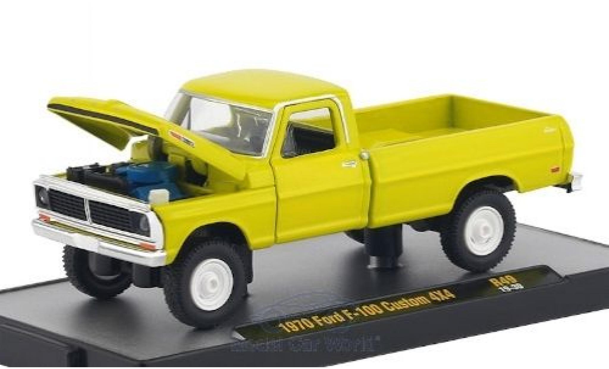 Ford F-1 1/64 M2 Machines 00 Custom 4x4 giallo 1970 modellino in miniatura