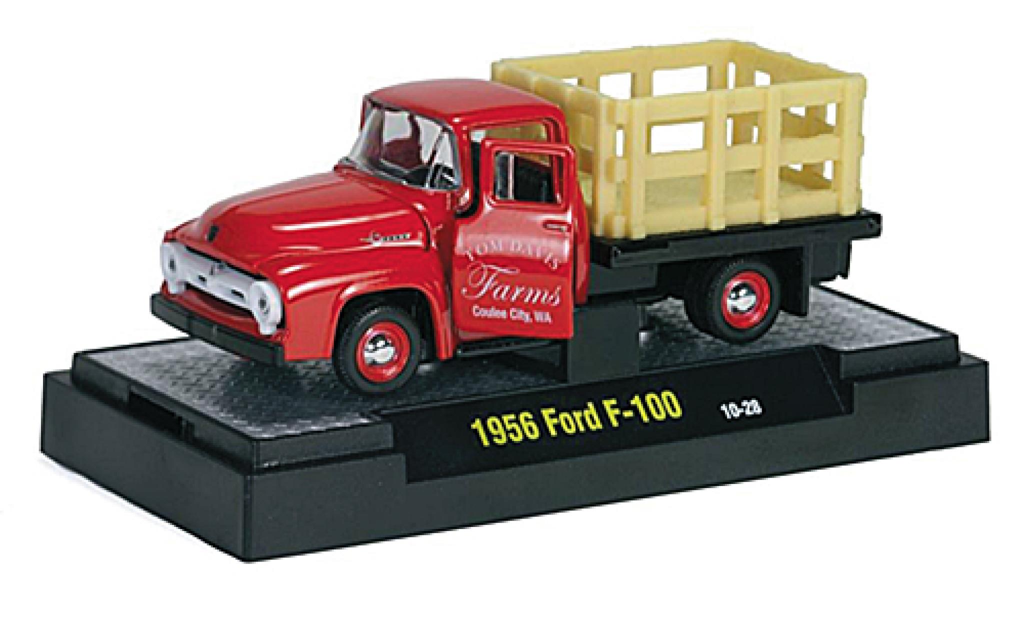 Ford F-1 1/64 M2 Machines 00 rosso Tom Davis Farms 1956 modellino in miniatura